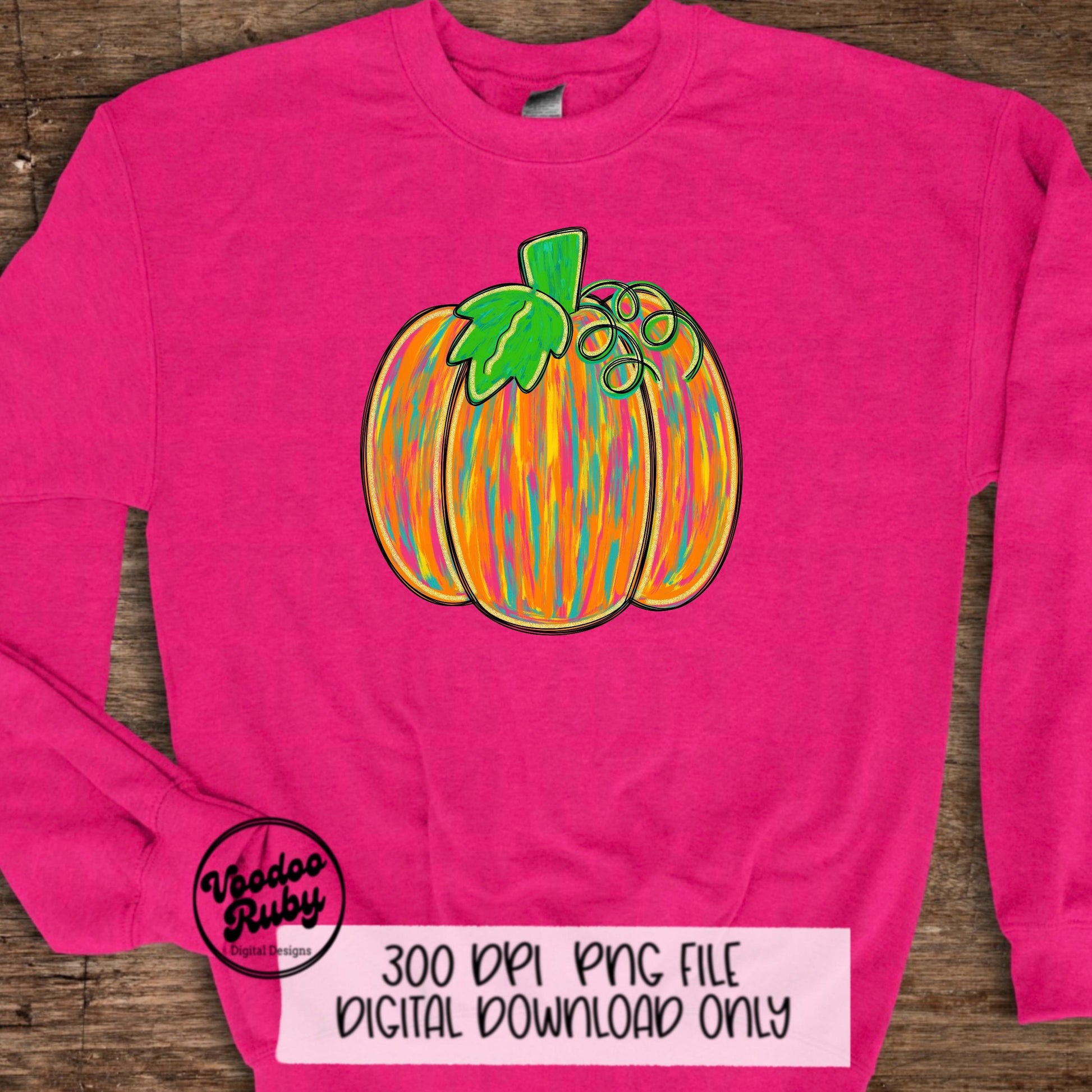 Painted Pink Pumpkin PNG Design Sublimation Hand Drawn Digital Download Fall Pumpkin DTF Thanksgiving Bright Gold Glitter Girly Pumpkin PNG