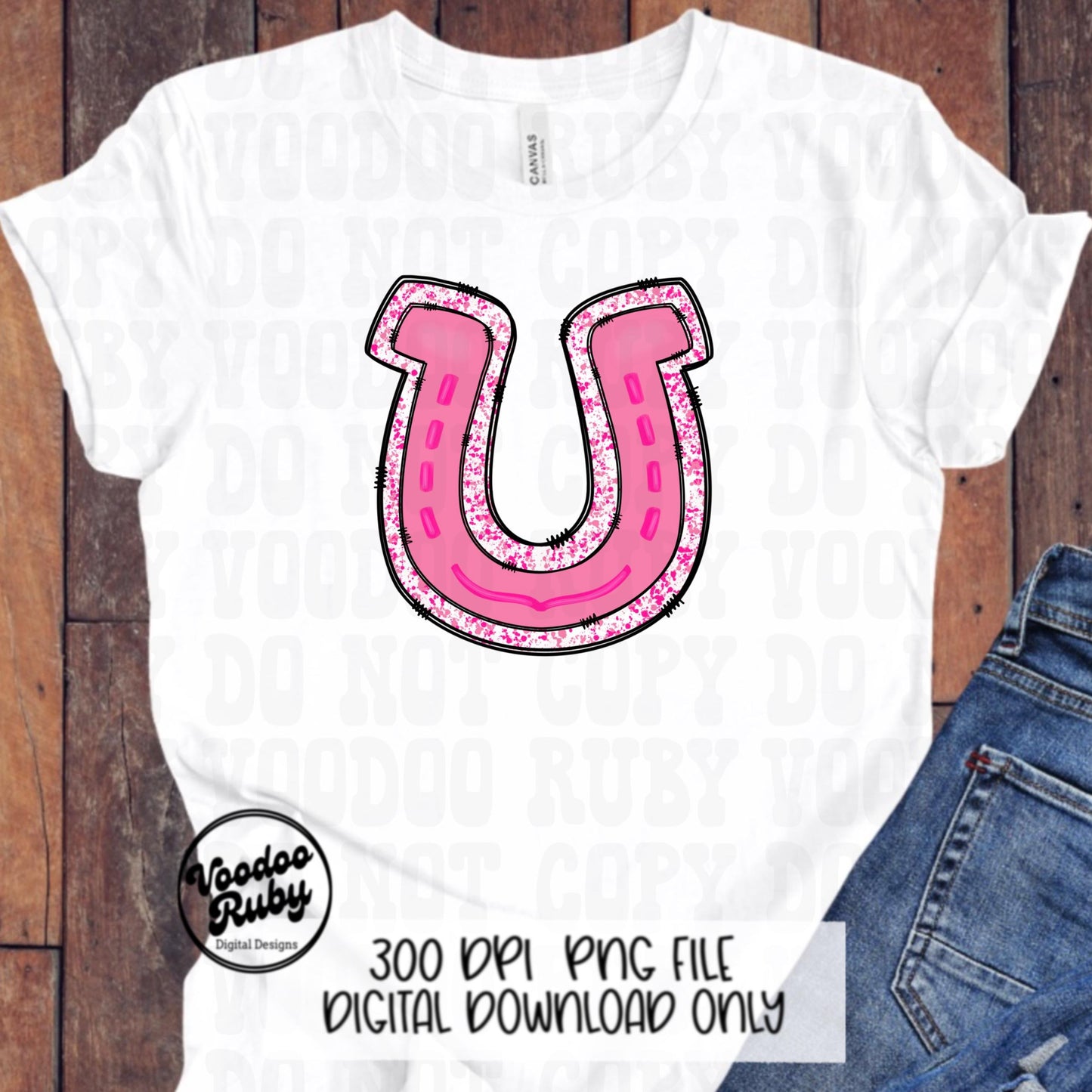 Pink Mascot Horseshoe PNG Sublimation Design Hand Drawn Digital Download Pink Out PNG Cancer png Pink October Football DTF Printable Blanks