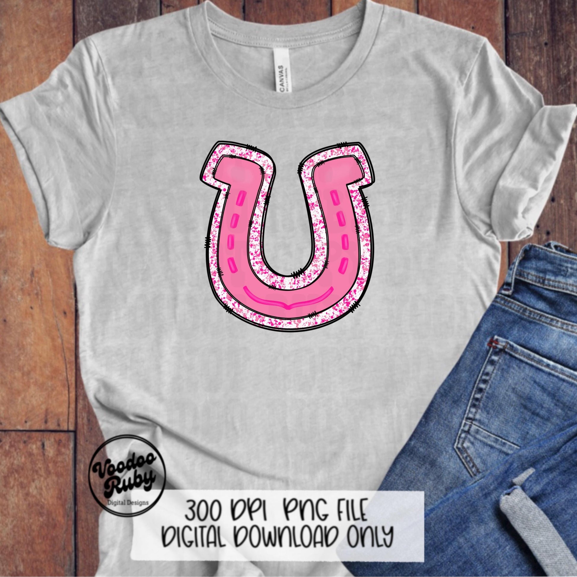 Pink Mascot Horseshoe PNG Sublimation Design Hand Drawn Digital Download Pink Out PNG Cancer png Pink October Football DTF Printable Blanks