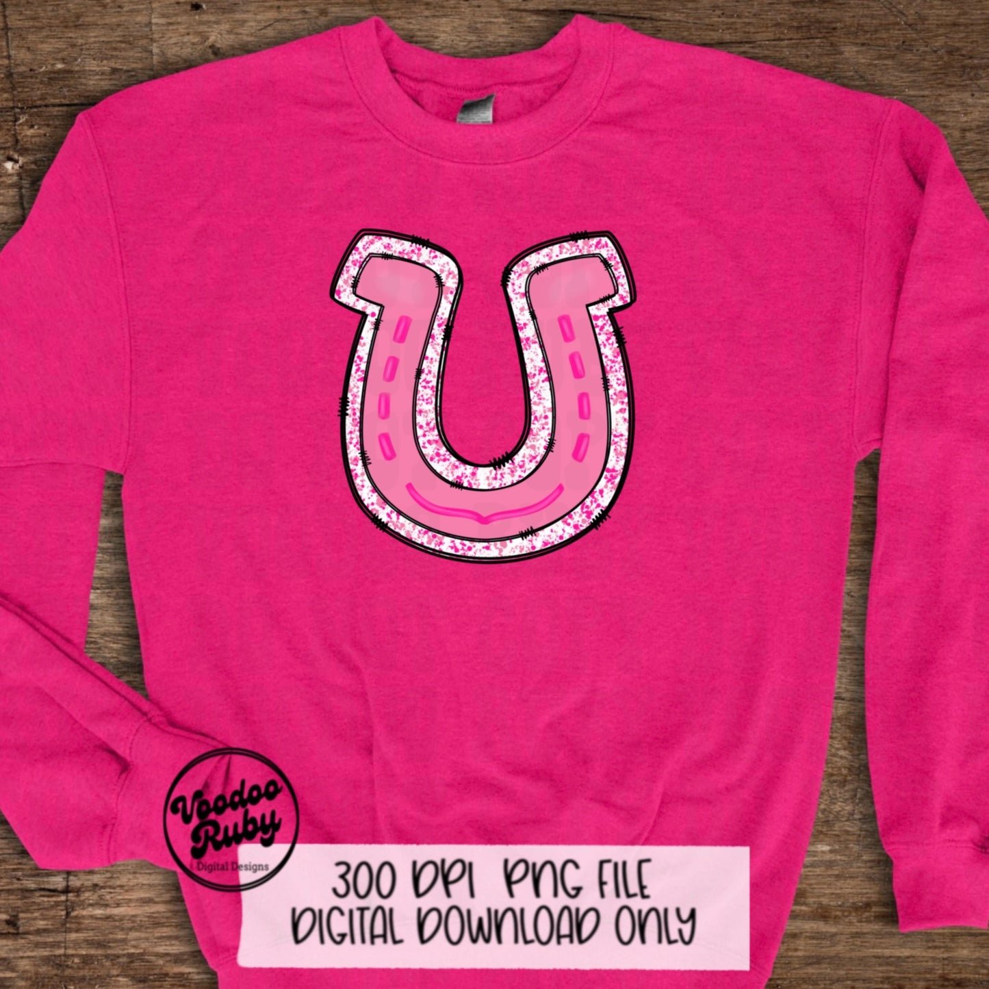 Pink Mascot Horseshoe PNG Sublimation Design Hand Drawn Digital Download Pink Out PNG Cancer png Pink October Football DTF Printable Blanks