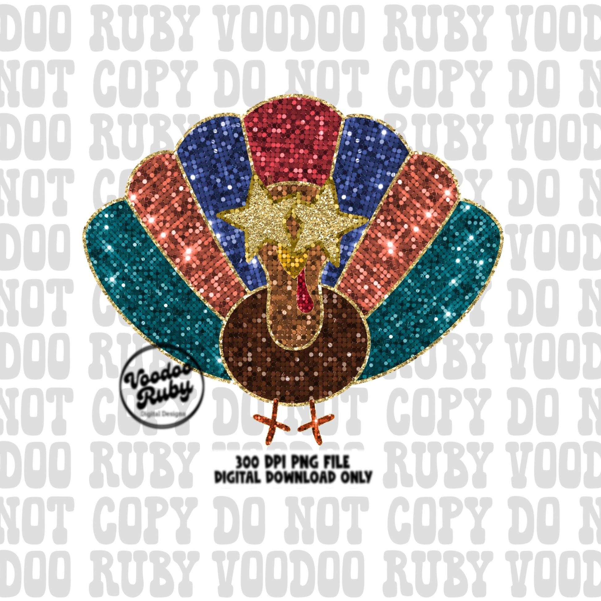 Sequin Turkey PNG Design Thanksgiving PNG Hand Drawn Digital Download Thankful PNG Happy Thanksgiving Turkey dtf printable Faux Sequins