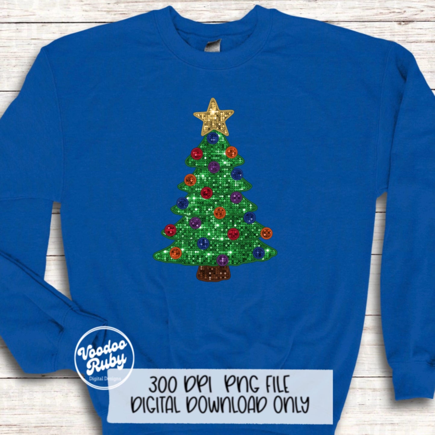 Sequin Christmas Tree PNG Design Sublimation Christmas Faux Embroidery PNG Faux Sequins Dtf Merry Christmas Digital Download Clip Art