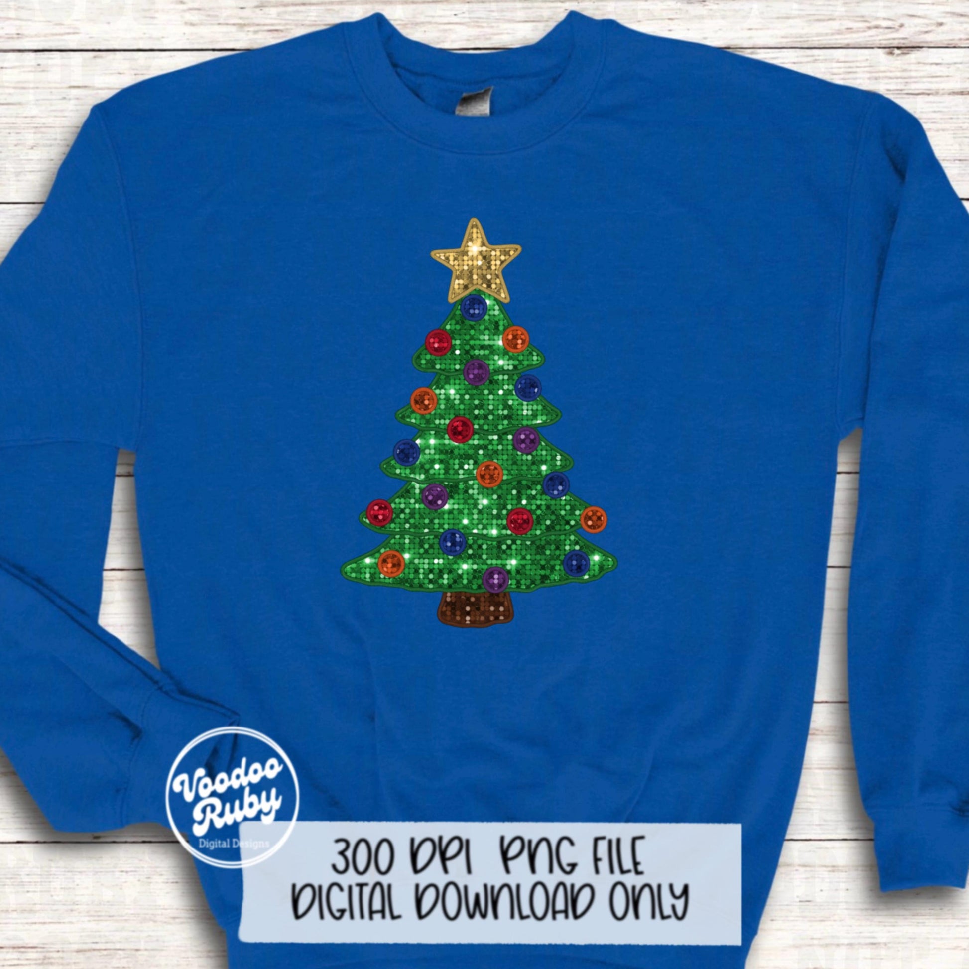 Sequin Christmas Tree PNG Design Sublimation Christmas Faux Embroidery PNG Faux Sequins Dtf Merry Christmas Digital Download Clip Art