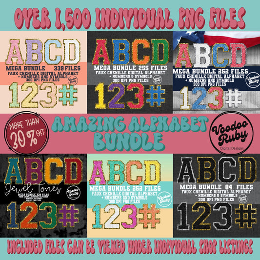 Faux Chenille Letters PNG Bundle Sublimation Digital Download Chenille Alpha Fabric Patch Sports Letters PNG Alpha Pack Chenille Texture
