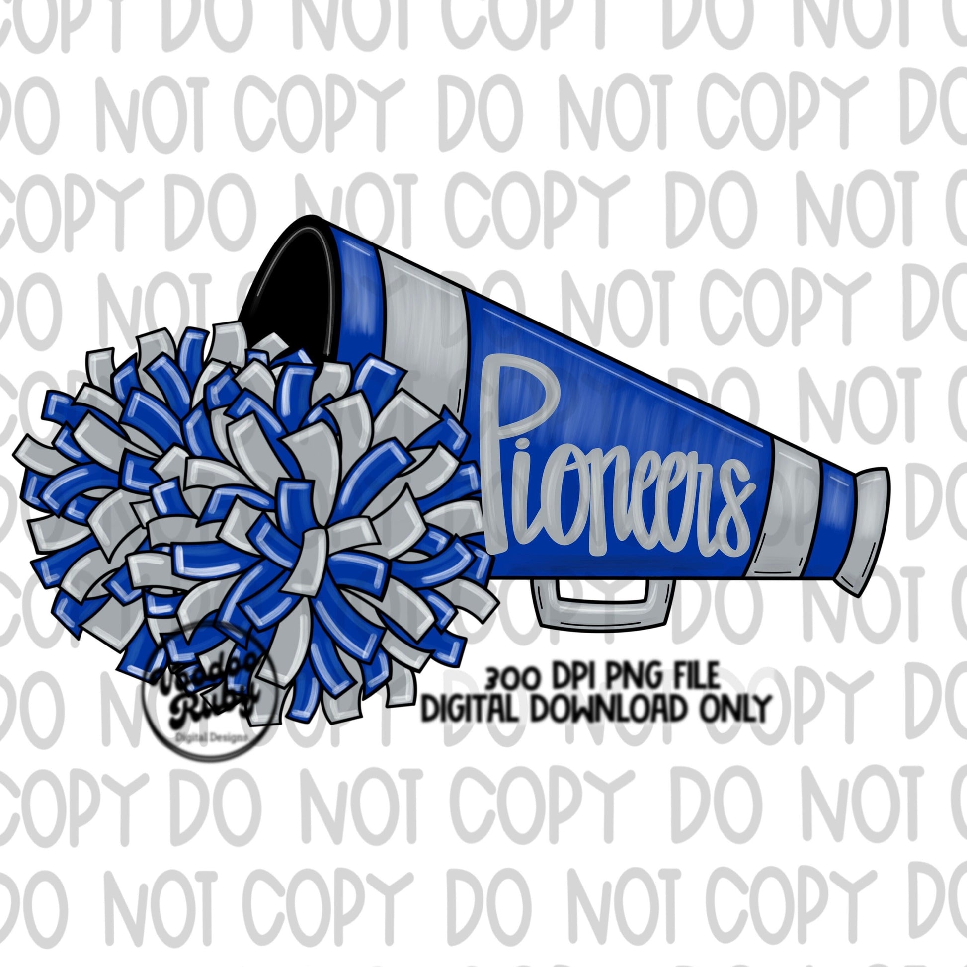Pioneers PNG Design Cheer PNG Hand Drawn Digital Download Sublimation Pioneers PNG Cheerleader Clip Art Cheer Dtf Printable Megaphone png