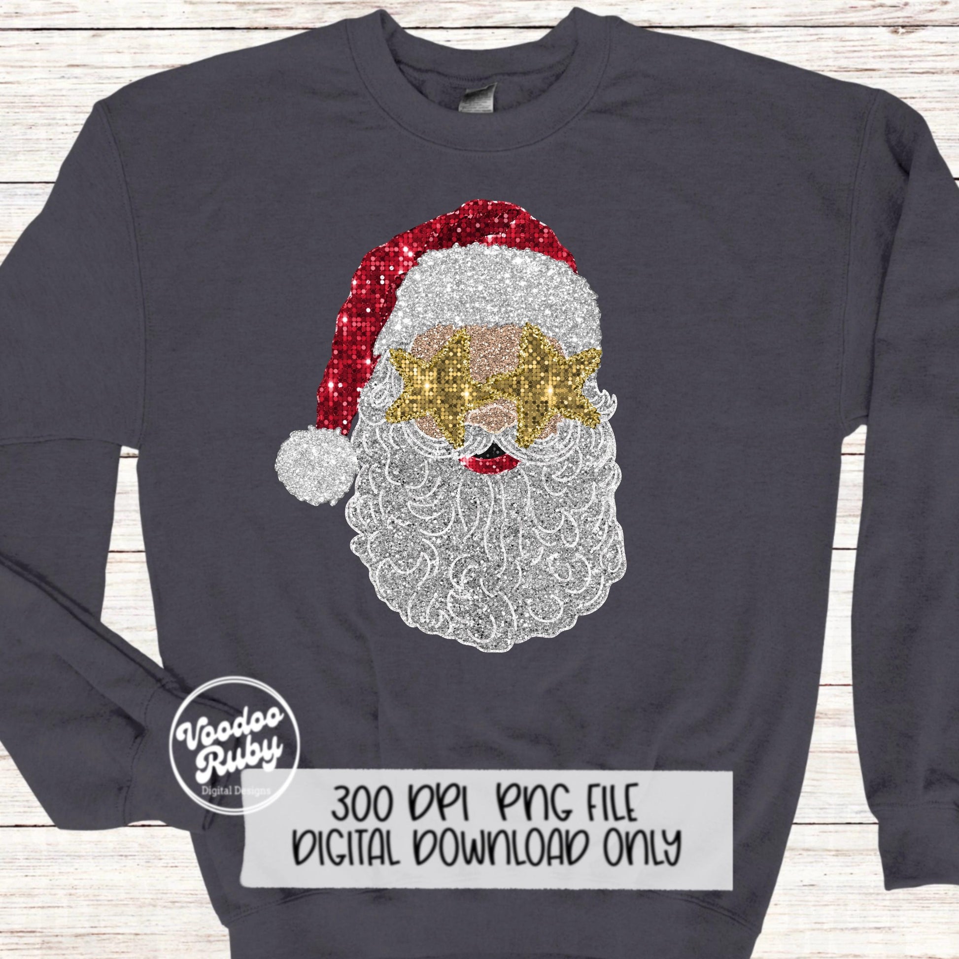 Sequin Santa PNG Design Christmas PNG Faux Sequins DTF Christmas Glitter Sublimation Digital Design Download Clip Art Sequin Santa dtf
