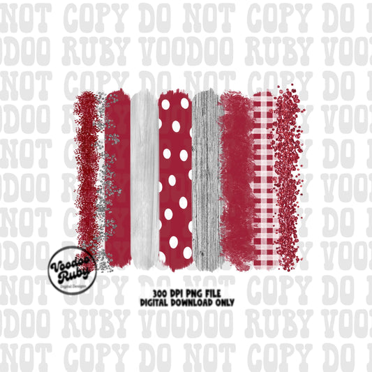 Red & White Brush Stroke Background: Football Design (PNG Digital Download)