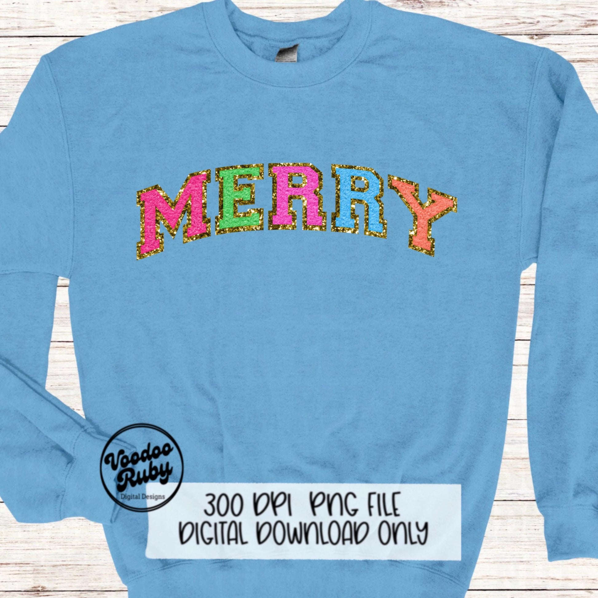 Chenille Merry PNG Design Bright Merry Christmas PNG Faux Chenille Patch Faux Embroidery PNG Merry dtf Pink Christmas