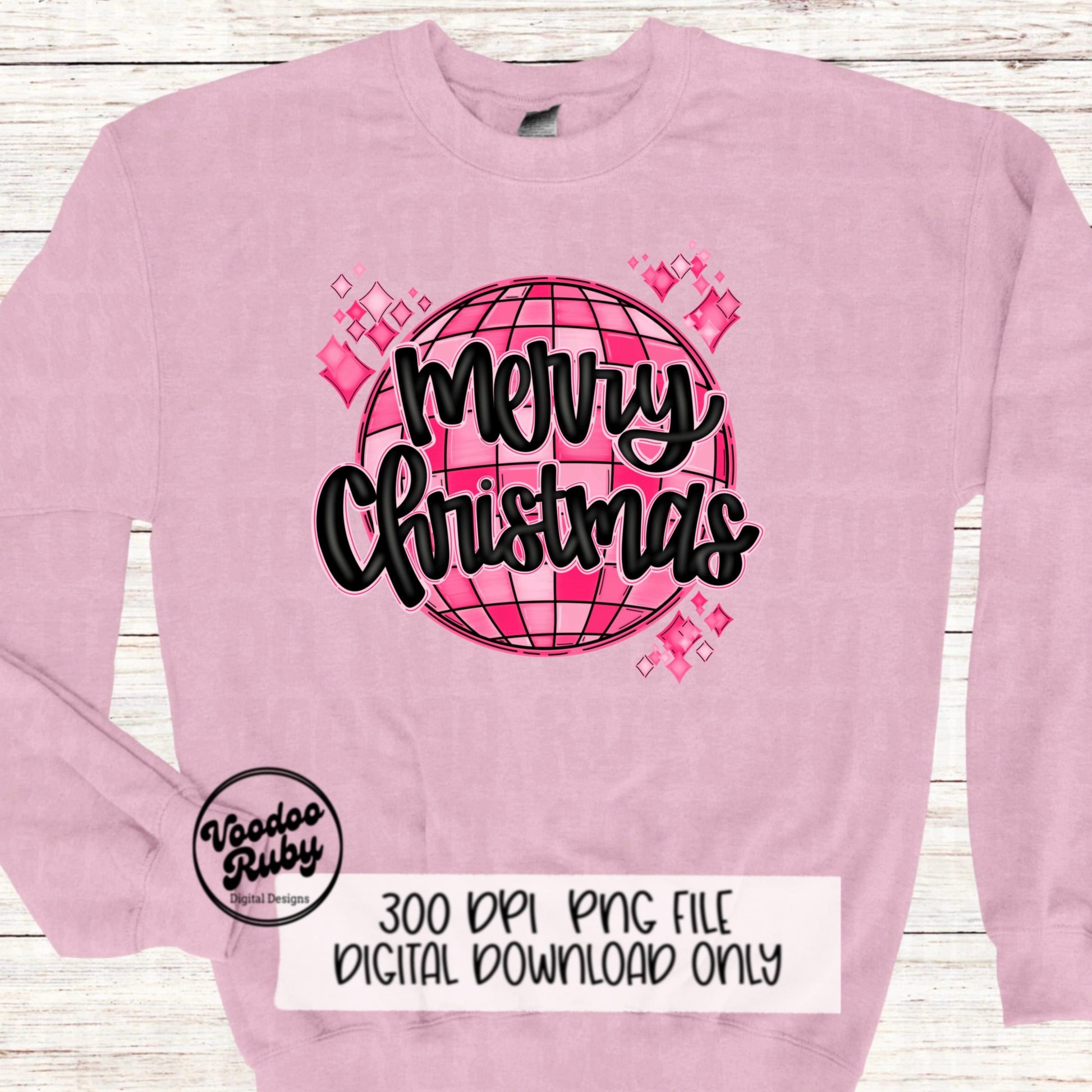 Pink Christmas PNG Disco Ball Design Sublimation Digital Download Retro Merry Christmas DTF Pink Merry Christmas Mirror Ball PNG