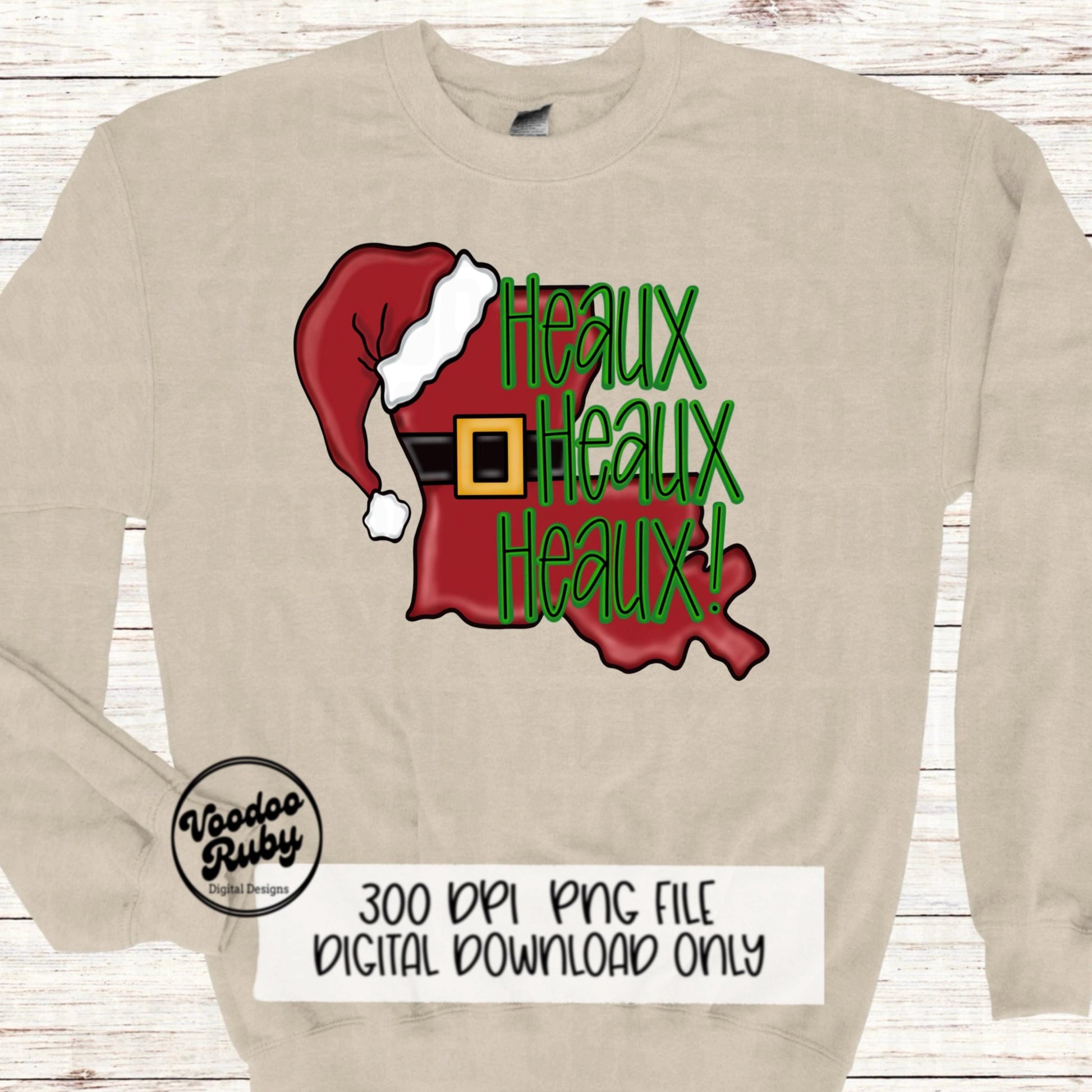 Cajun Santa PNG: Louisiana Christmas Digital Design (Downloadable File