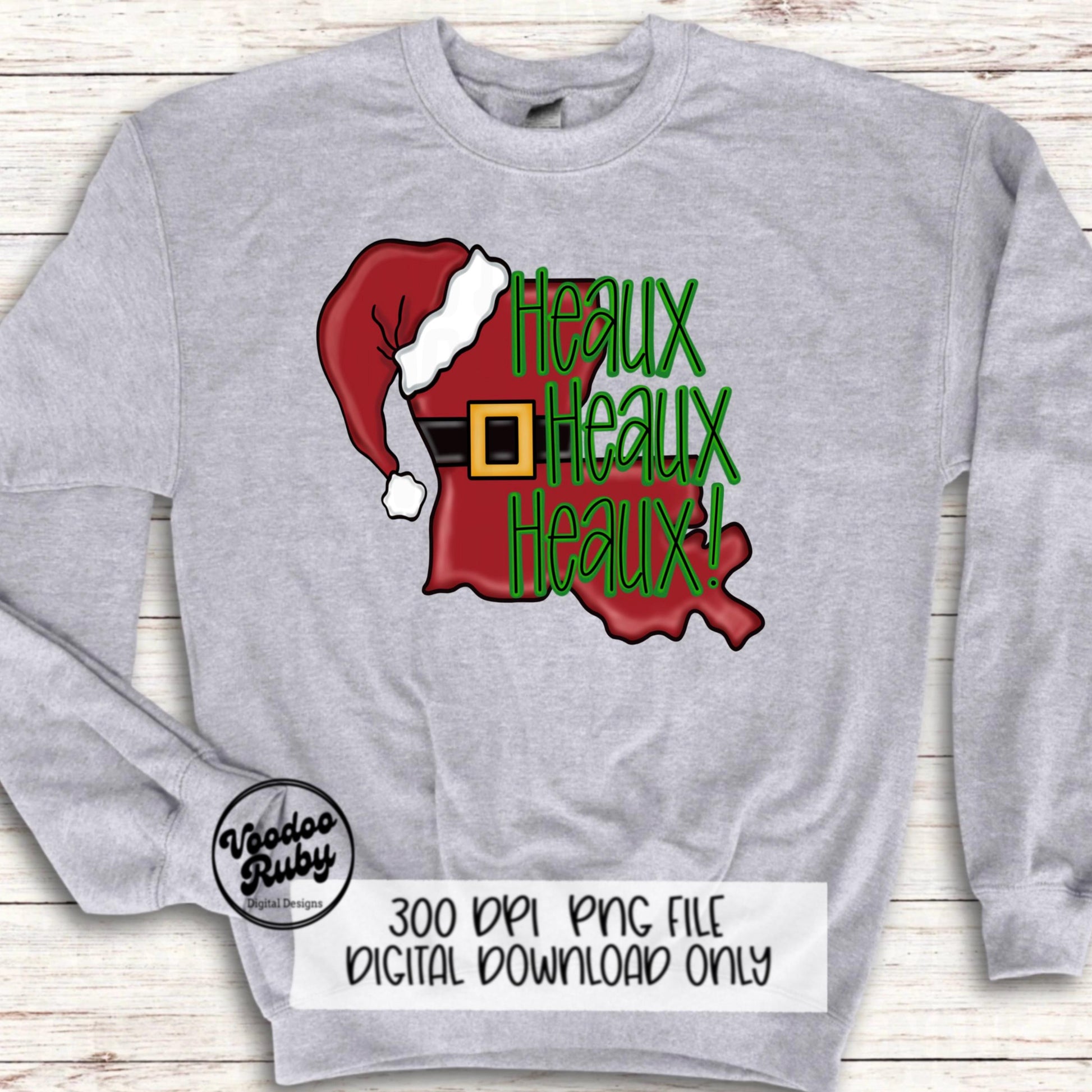 Cajun Santa PNG: Louisiana Christmas Digital Design (Downloadable File