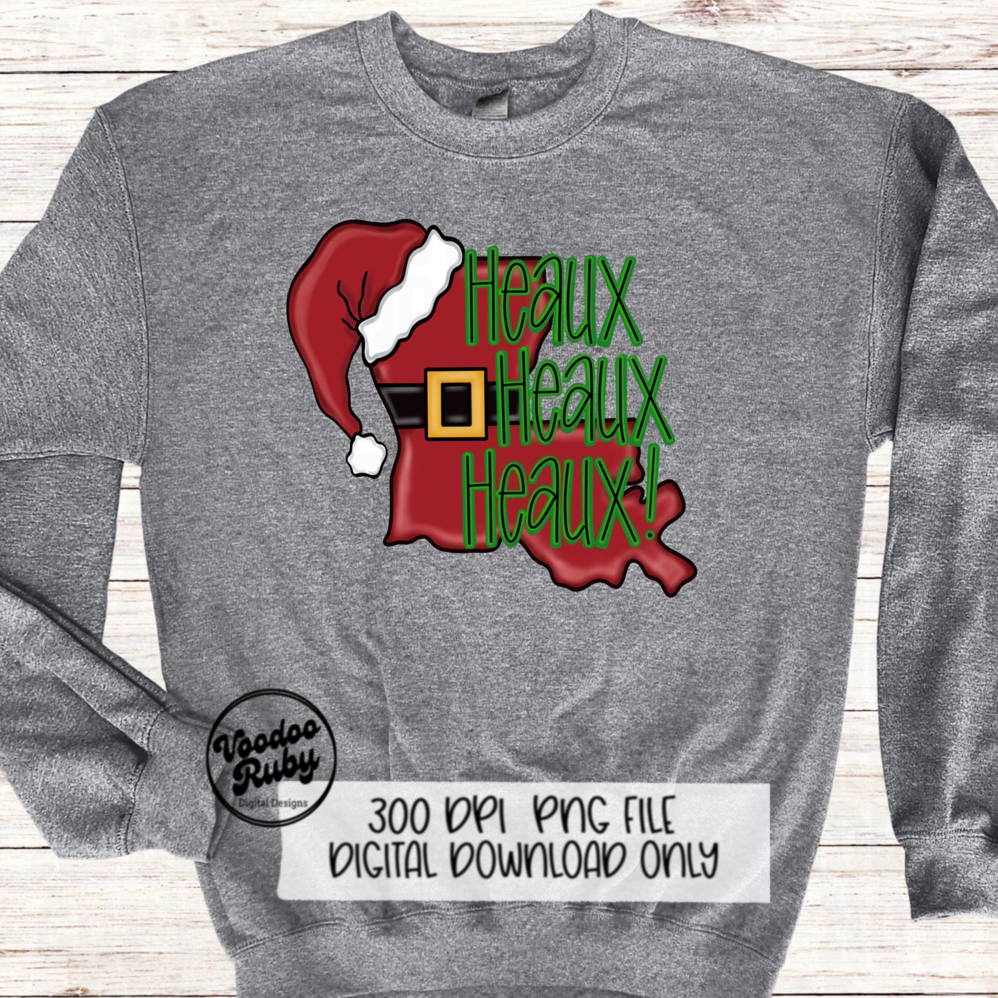 Cajun Santa PNG: Louisiana Christmas Digital Design (Downloadable File