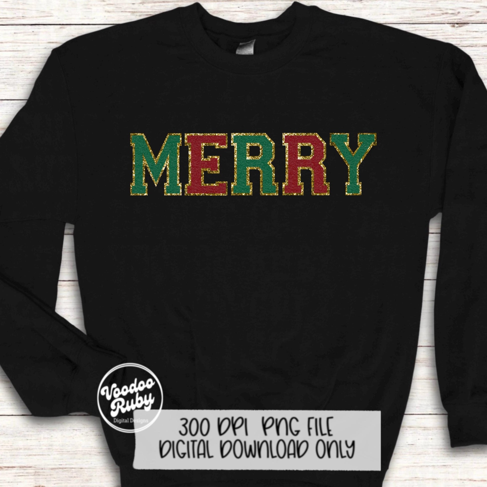 Merry PNG Design Chenille Letter Patches Sublimation Digital Downlod Chenille Letters png DTF Printable Merry Christmas Clip Art