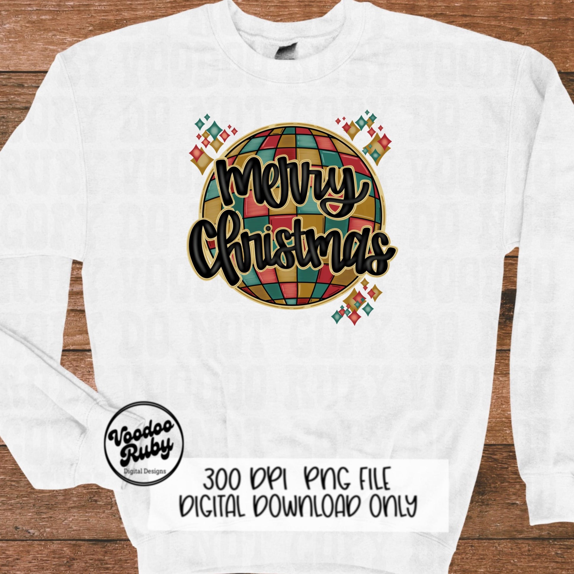 Merry Christmas PNG Disco Ball Retro Merry Christmas DTF Christmas Sublimation Digital Download Vintage Merry Christmas
