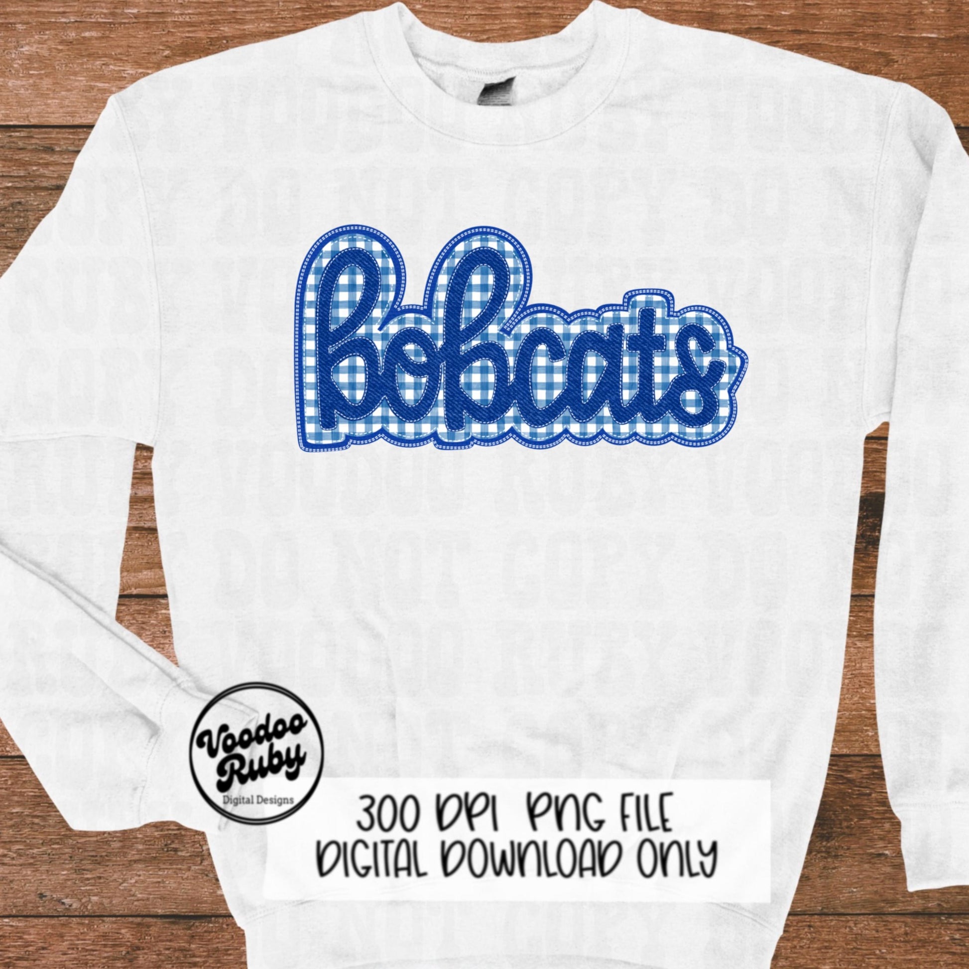 Bobcats PNG Design Embroidery Faux Applique Hand Drawn Digital Download Sublimation Bobcats PNG Football png Bobcats DTF Printable