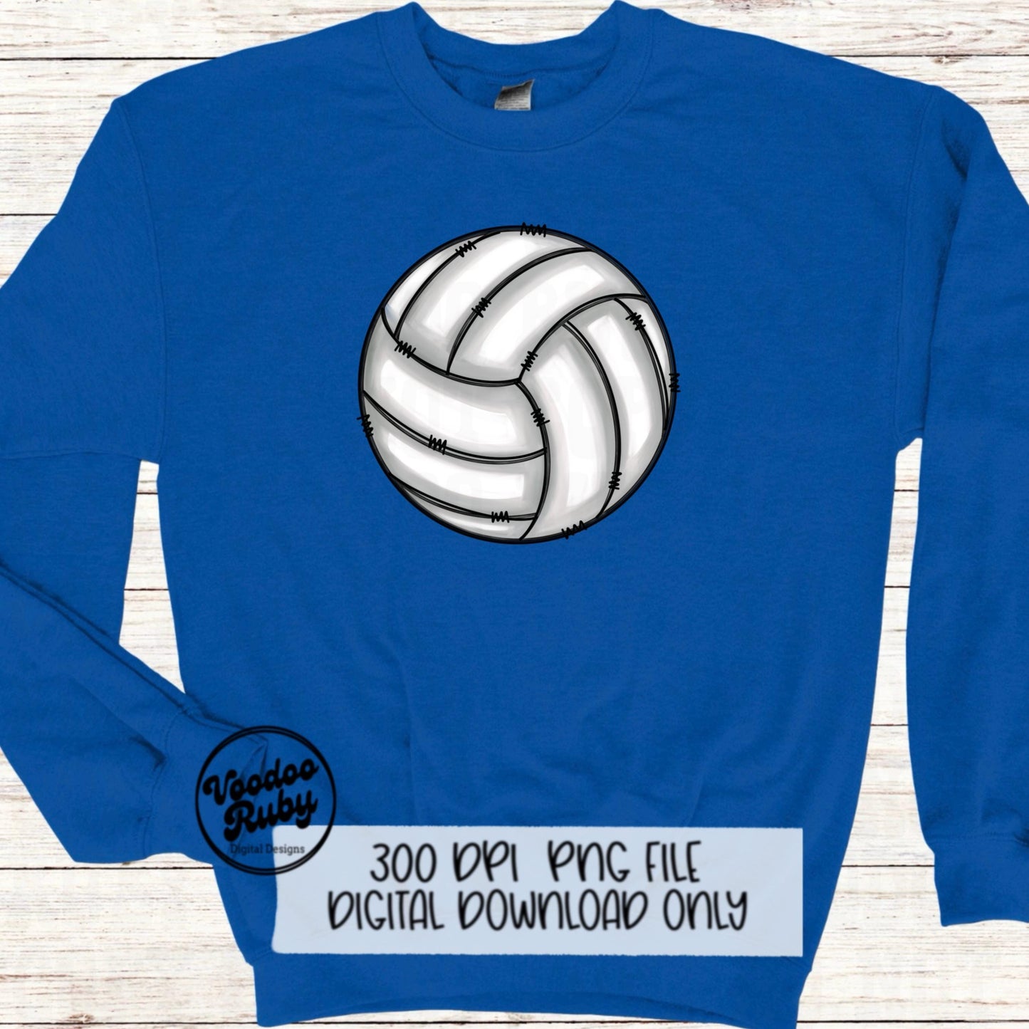 Volleyball PNG Hand Drawn Digital Download Volleyball Sublimation Volleyball DTF Printable Volleyball Doodle Design Clip Art