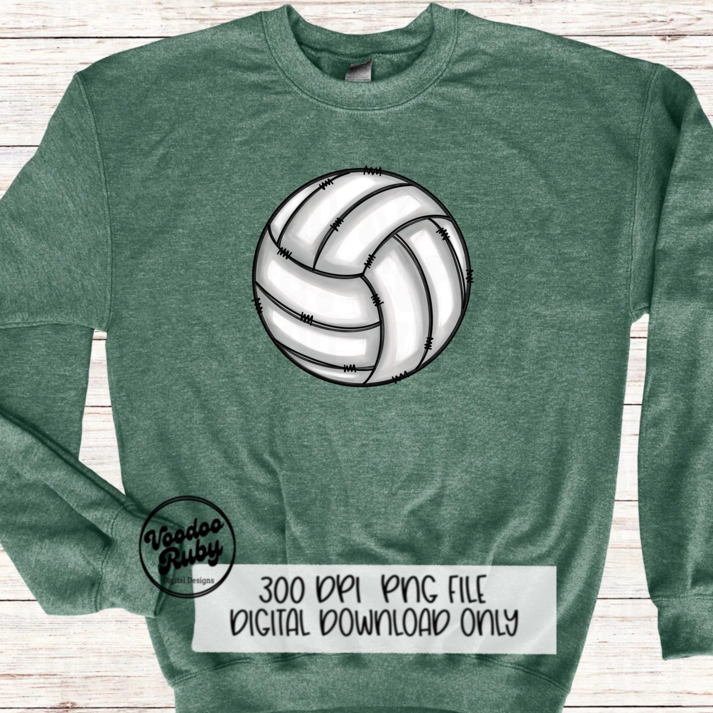 Volleyball PNG Hand Drawn Digital Download Volleyball Sublimation Volleyball DTF Printable Volleyball Doodle Design Clip Art