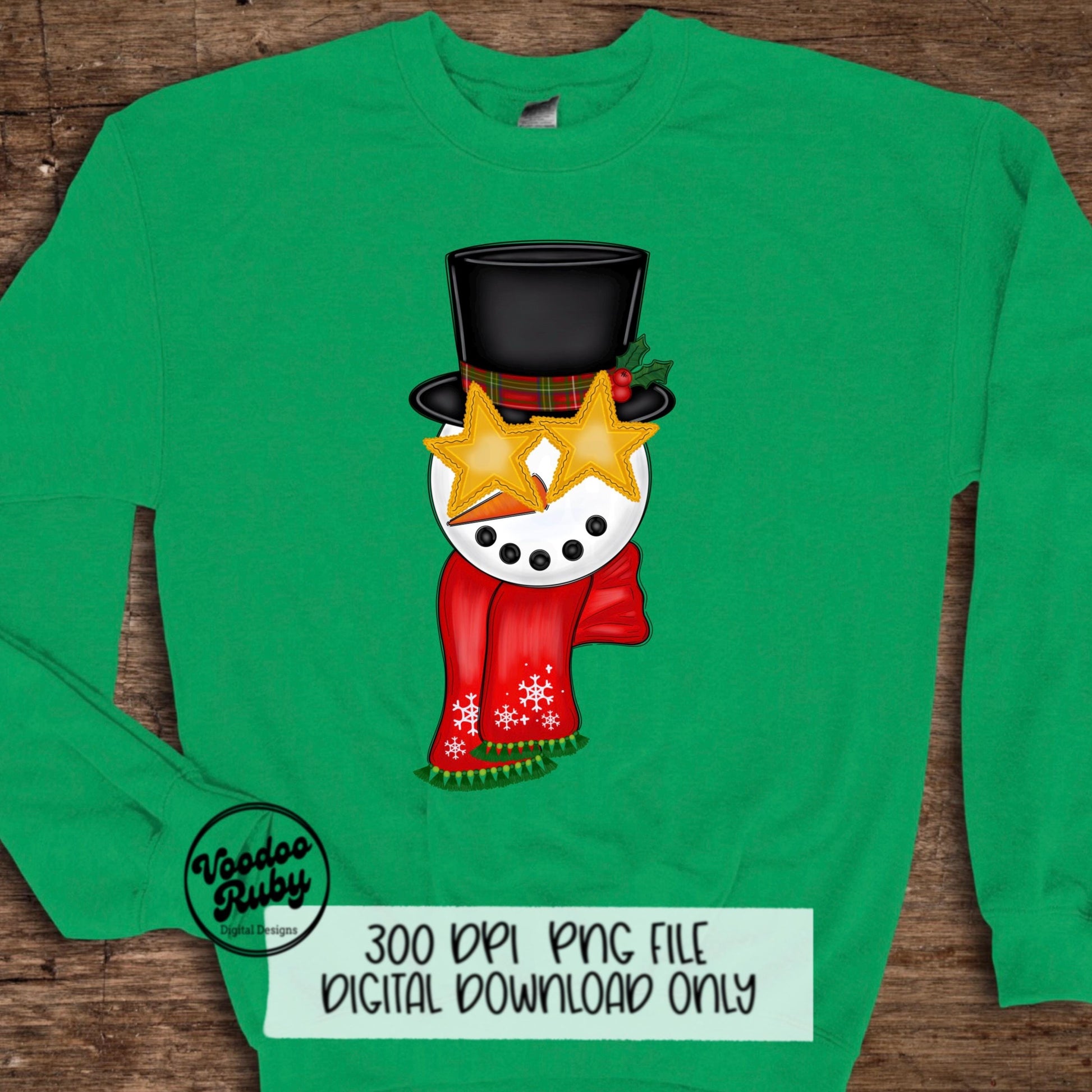 Merry Christmas Snowman PNG - Hand Drawn Sublimation Design for Preppy Shirts