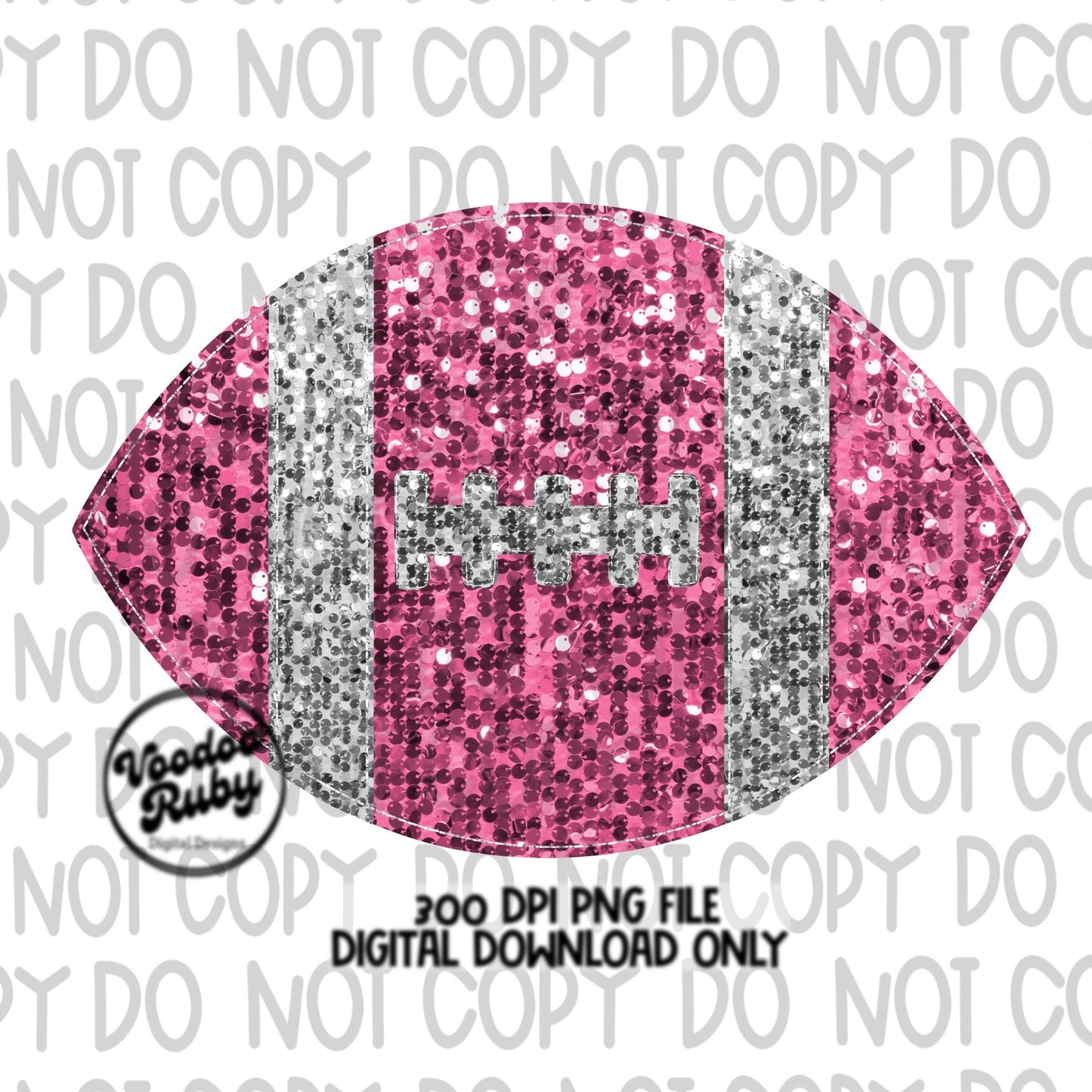 Pink Sequin Football PNG Design Sublimation Glitter Hand Drawn Digital Download Faux Sequins Patch Pink October png Football DTF Printable