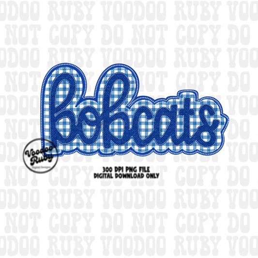 Bobcats PNG Design Embroidery Faux Applique Hand Drawn Digital Download Sublimation Bobcats PNG Football png Bobcats DTF Printable