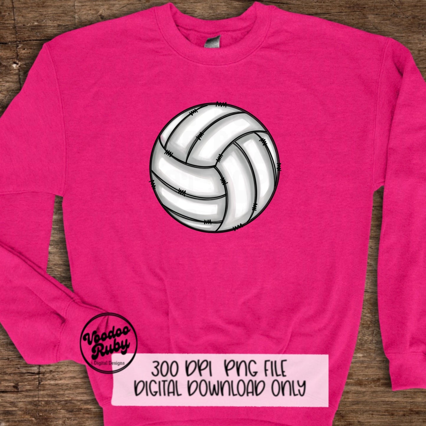 Volleyball PNG Hand Drawn Digital Download Volleyball Sublimation Volleyball DTF Printable Volleyball Doodle Design Clip Art