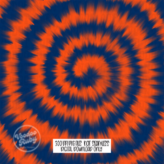 Blue Orange Tie Dye PNG Background Design Sublimation Football png Hand Drawn Digital Download tumbler wrap png DTF Printable Clip Art