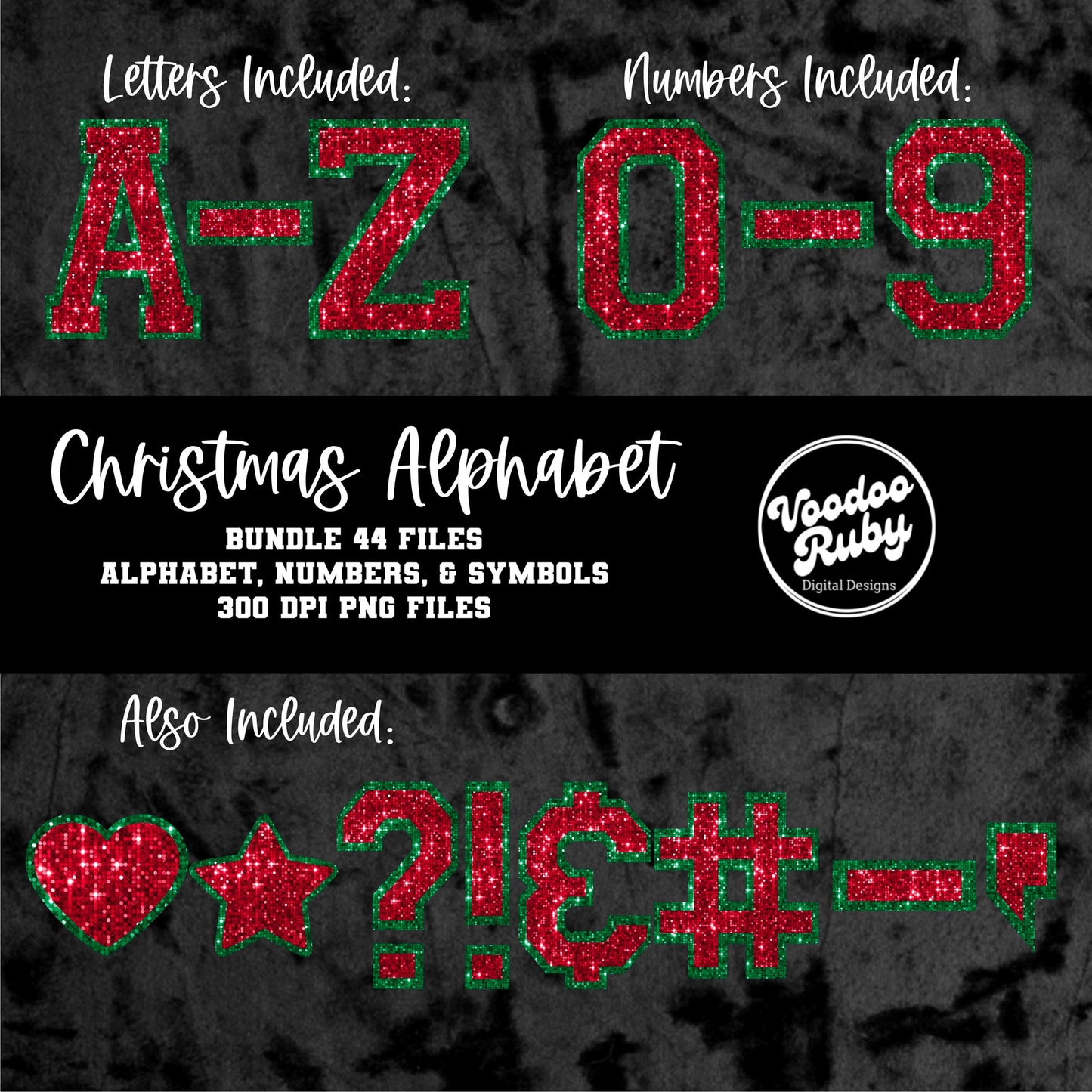 Sequin Christmas Letters PNG Bundle Sublimation Red Green Glitter Alpha Patch PNG Digital Download Faux Sequin Sports Letters PNG Alpha Pack