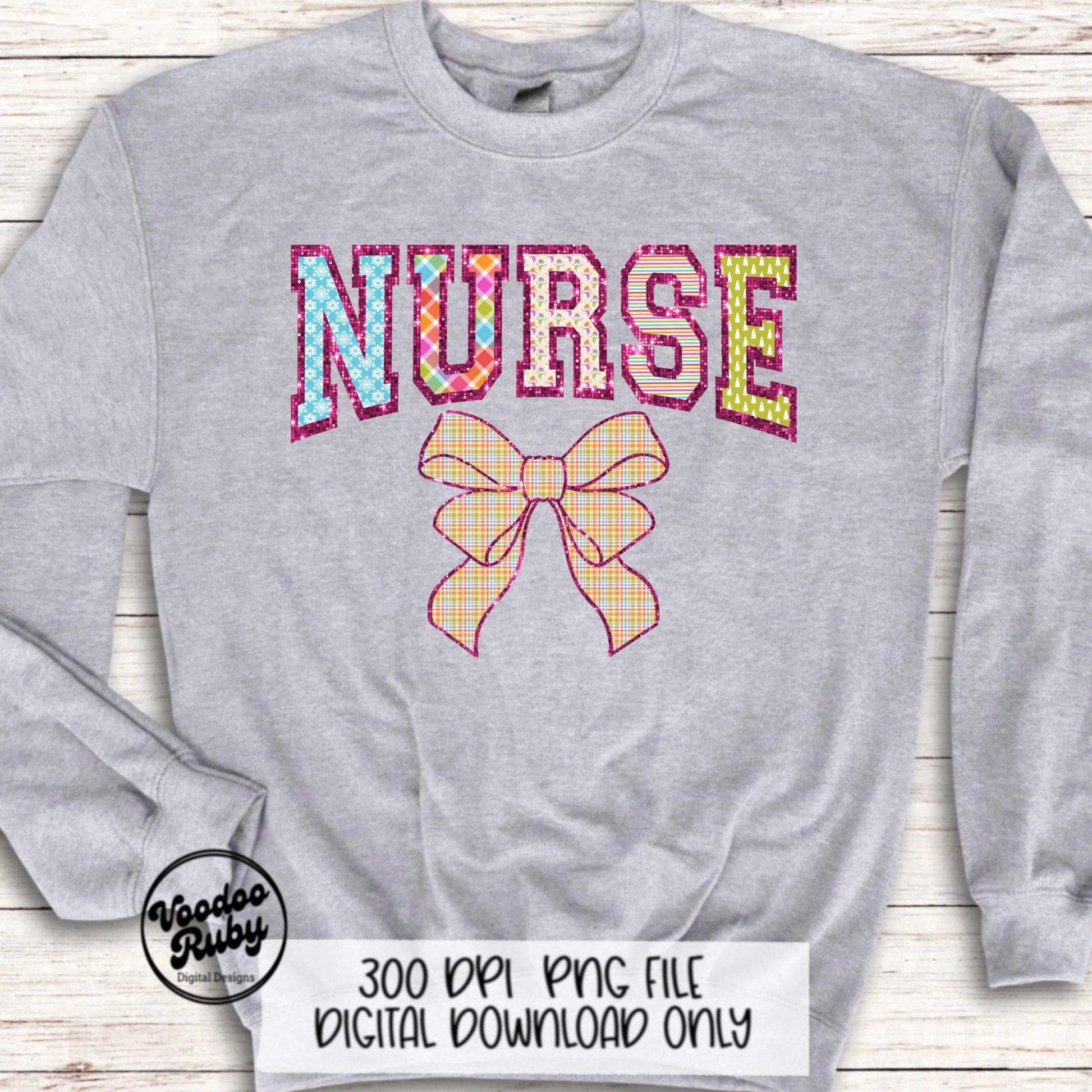 Pink Christmas Nurse PNG Design Sublimation Hand Drawn Digital Download RN PNG Nurse Printable Nurse Clip Art Colorful png Merry Nurse Dtf