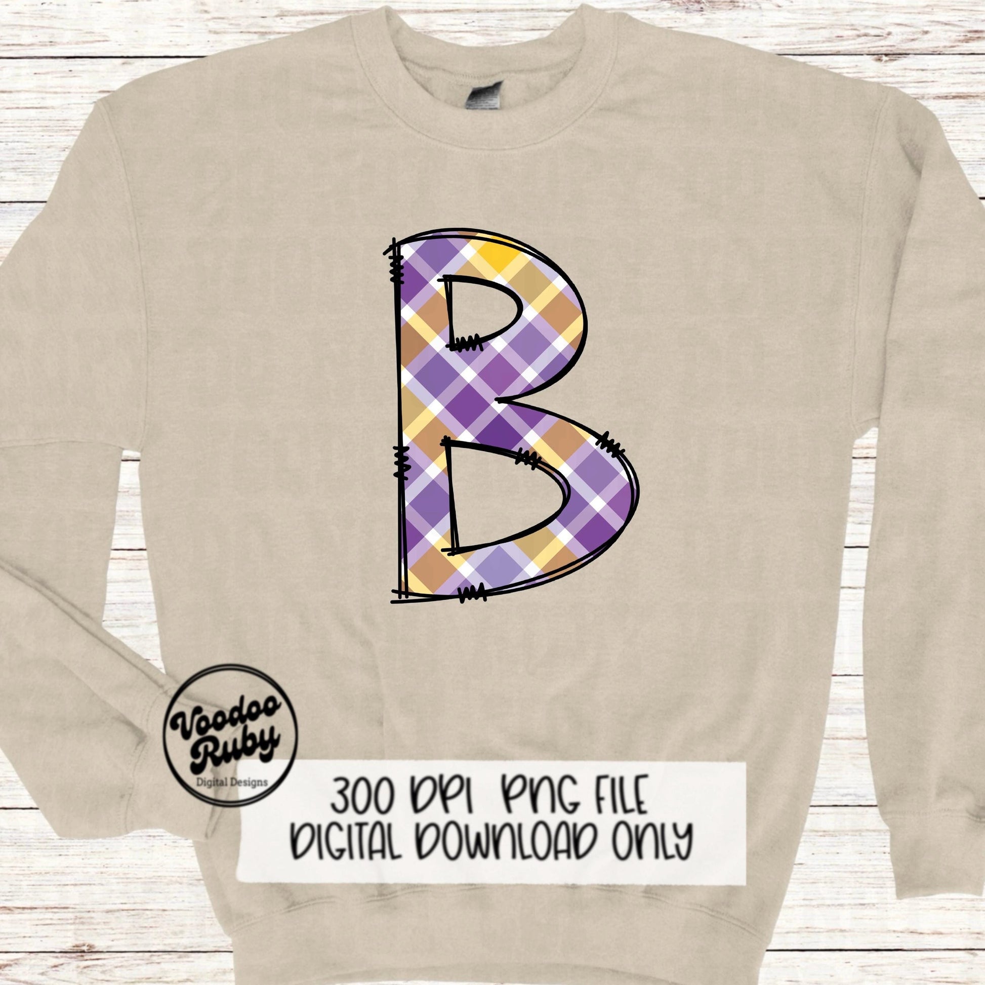 Purple and Gold Sublimation Alphabet | Alphabet Bundle png | Doodle Letters | Hand Drawn | Alpha Pack Digital Download | Football PNG