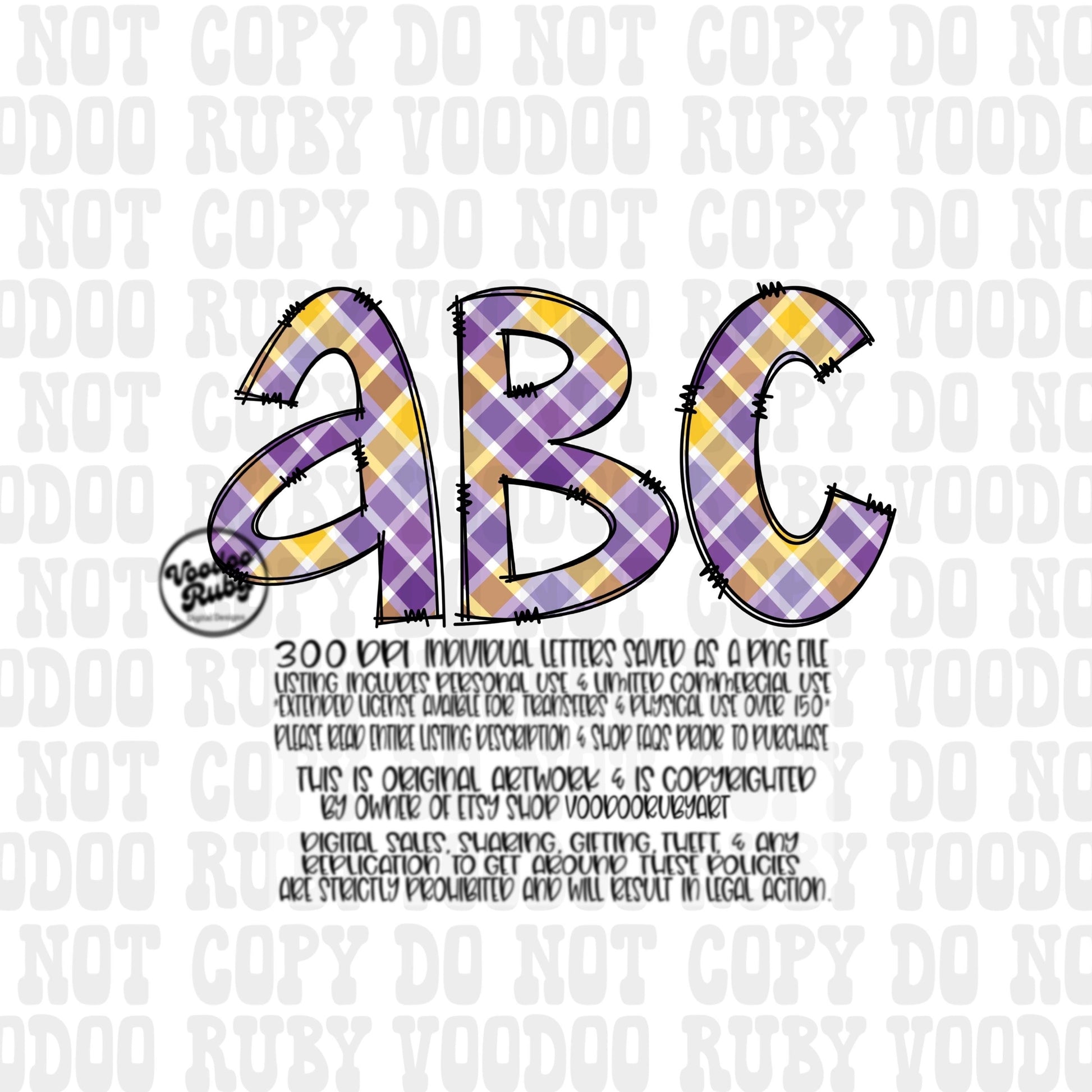 Purple and Gold Sublimation Alphabet | Alphabet Bundle png | Doodle Letters | Hand Drawn | Alpha Pack Digital Download | Football PNG