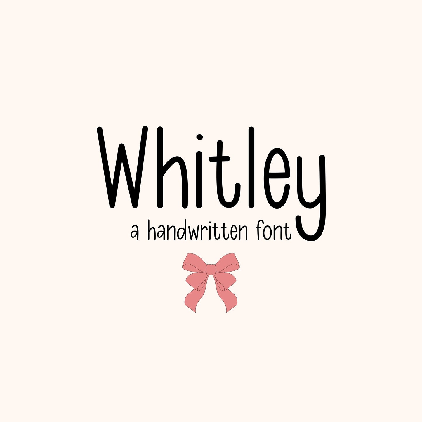 Handwritten Font Handwriting Whitley Font OTF TTF Girly Neat Planner Font Hand Lettered Font School Teacher Font Lettering Hand Drawn