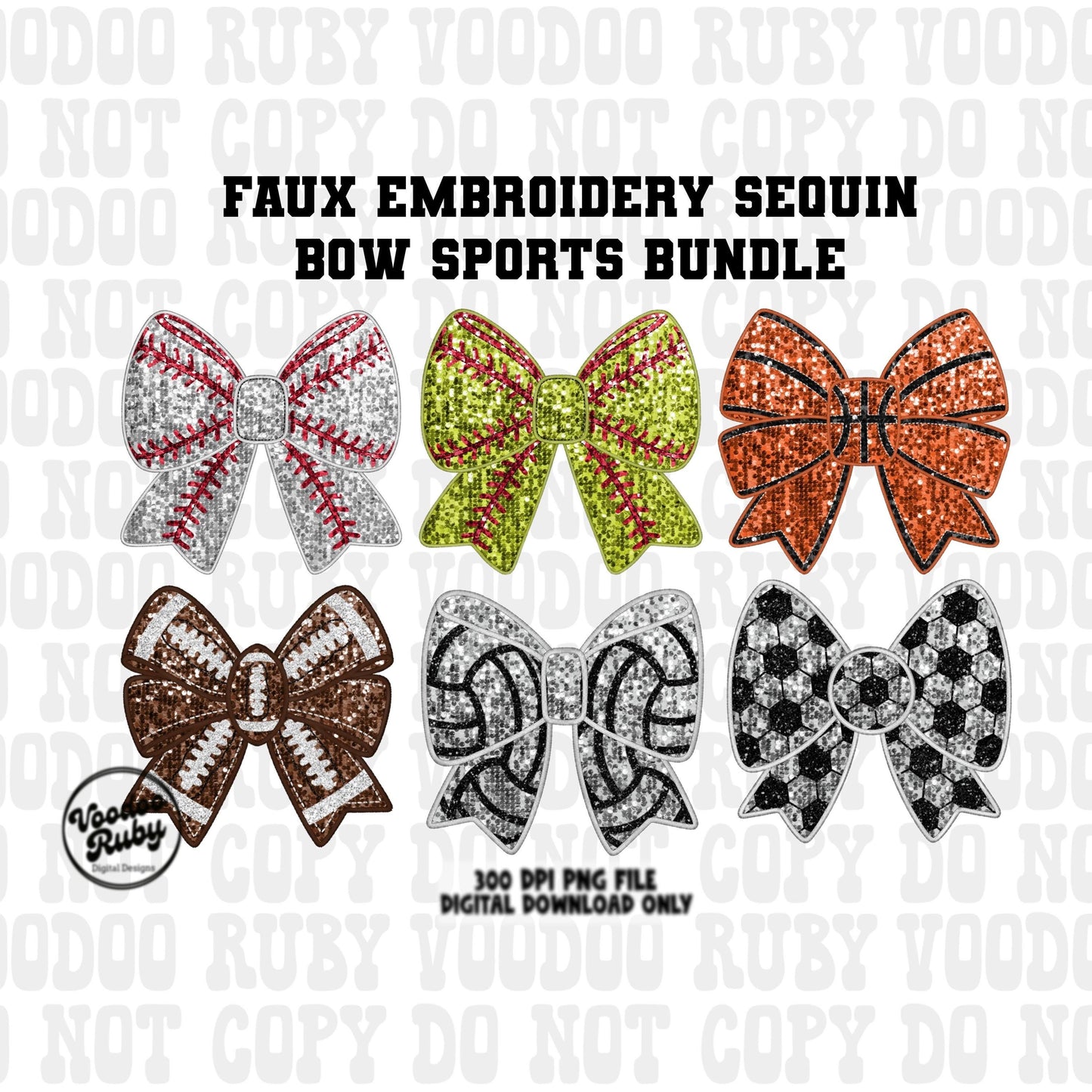 Sports Balls Bow Bundle PNG Design Sublimation Hand Drawn Digital Download Baseball Basketball Soccer Volleyball Football Softball PNG DTF