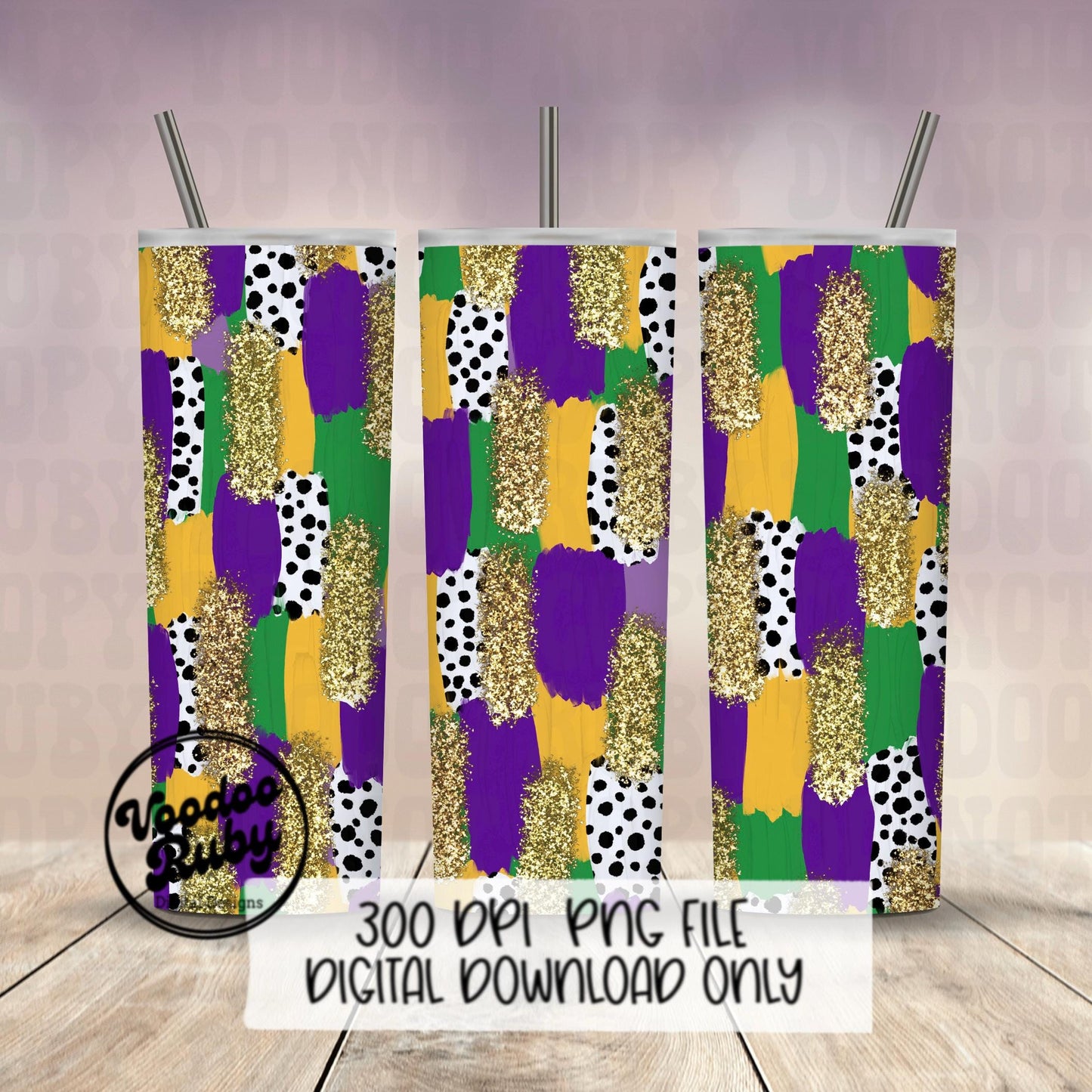 Mardi Gras Brushstroke Background PNG Sublimation Digital Paper Hand Drawn Digital Download Gold Glitter Purple Green Brush Strokes Paint