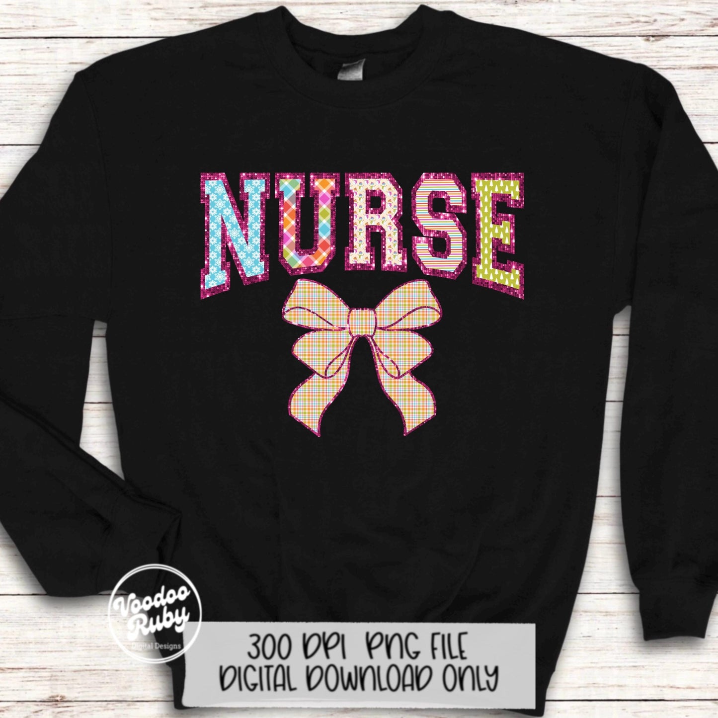 Pink Christmas Nurse PNG Design Sublimation Hand Drawn Digital Download RN PNG Nurse Printable Nurse Clip Art Colorful png Merry Nurse Dtf