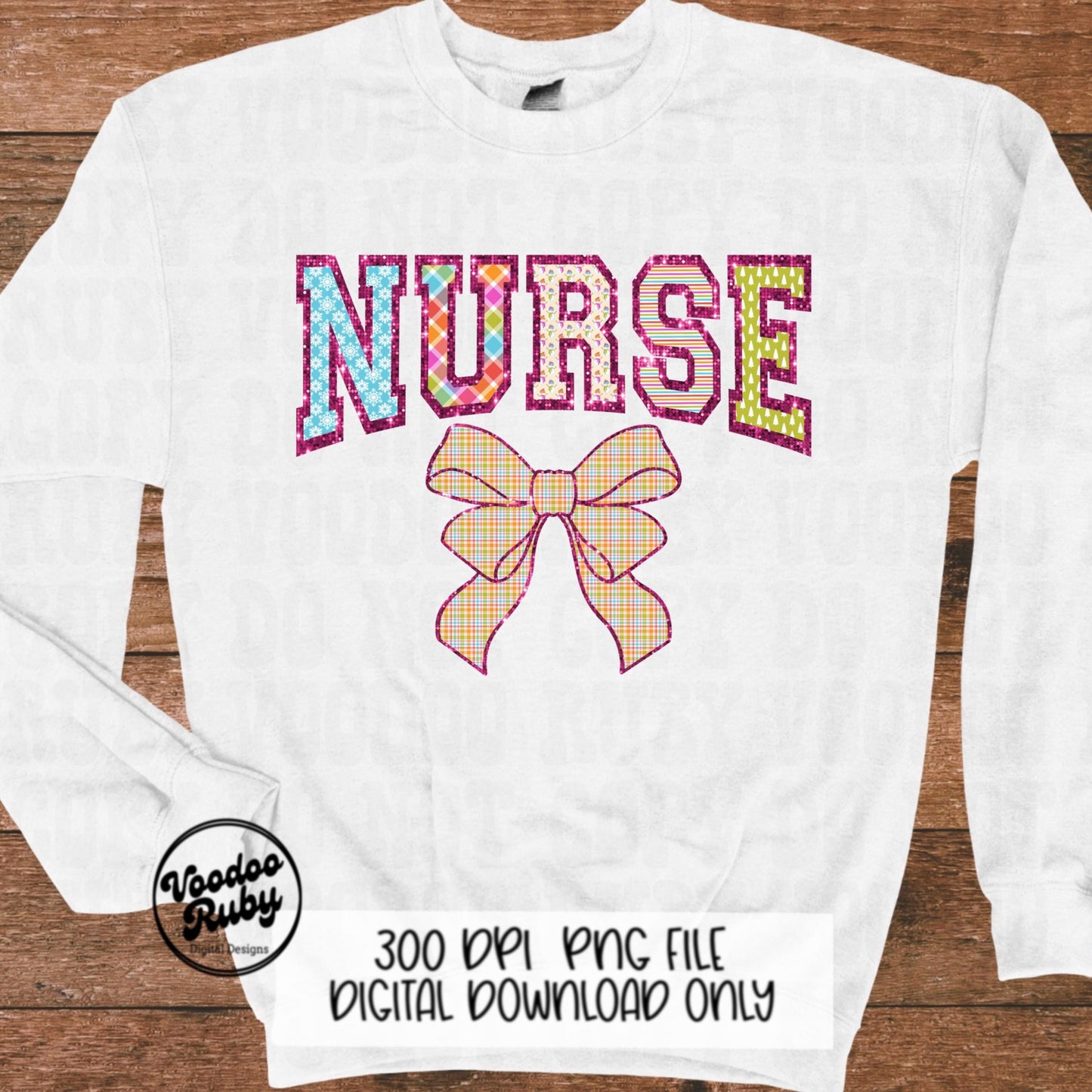 Pink Christmas Nurse PNG Design Sublimation Hand Drawn Digital Download RN PNG Nurse Printable Nurse Clip Art Colorful png Merry Nurse Dtf