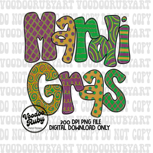 Louisiana Mardi Gras PNG Design Mardi Gras Hand Drawn Digital Download PNG Vintage Mardi Gras DTF Printable Mardi Gras Sublimation Cajun png