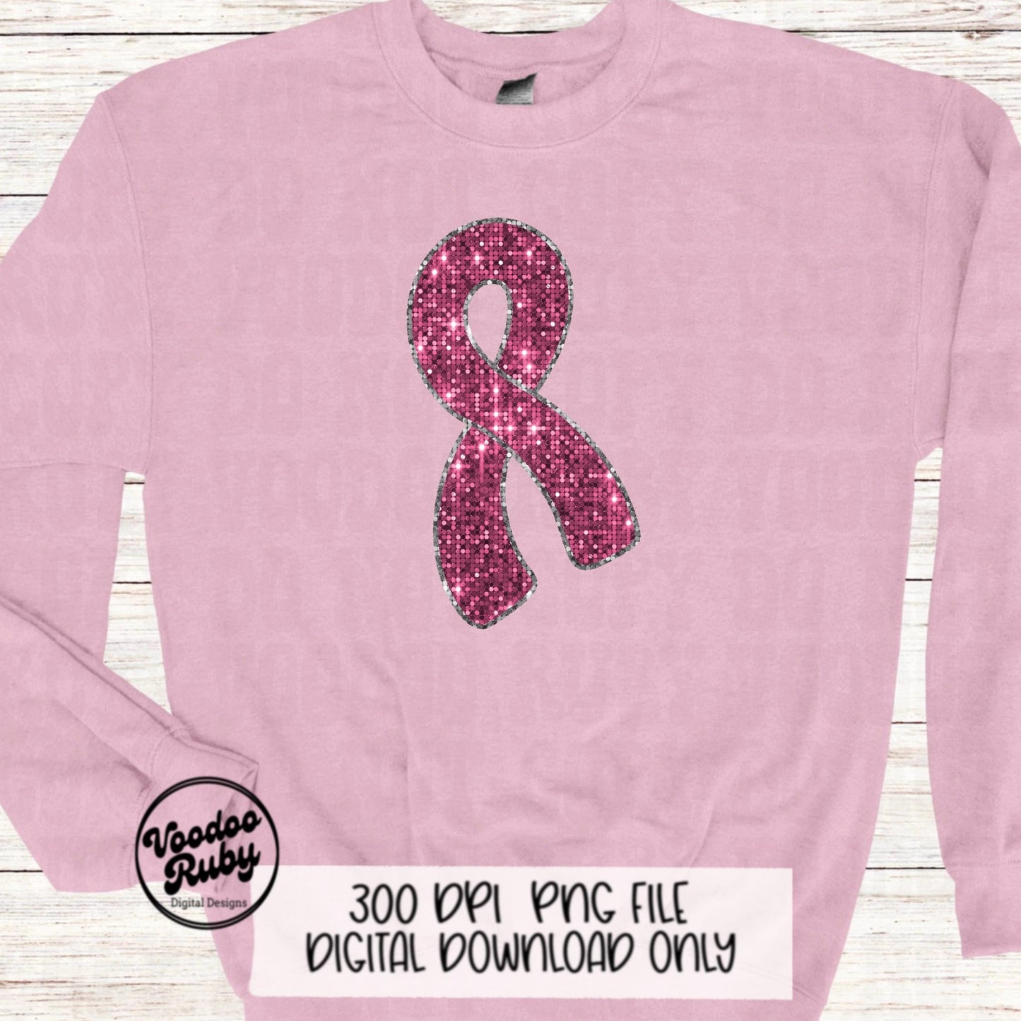 Sequin Pink Ribbon PNG Design Sublimation Hand Drawn Digital Download Faux Sequins Pink October DTF Printable Pink Awareness png Clip Art