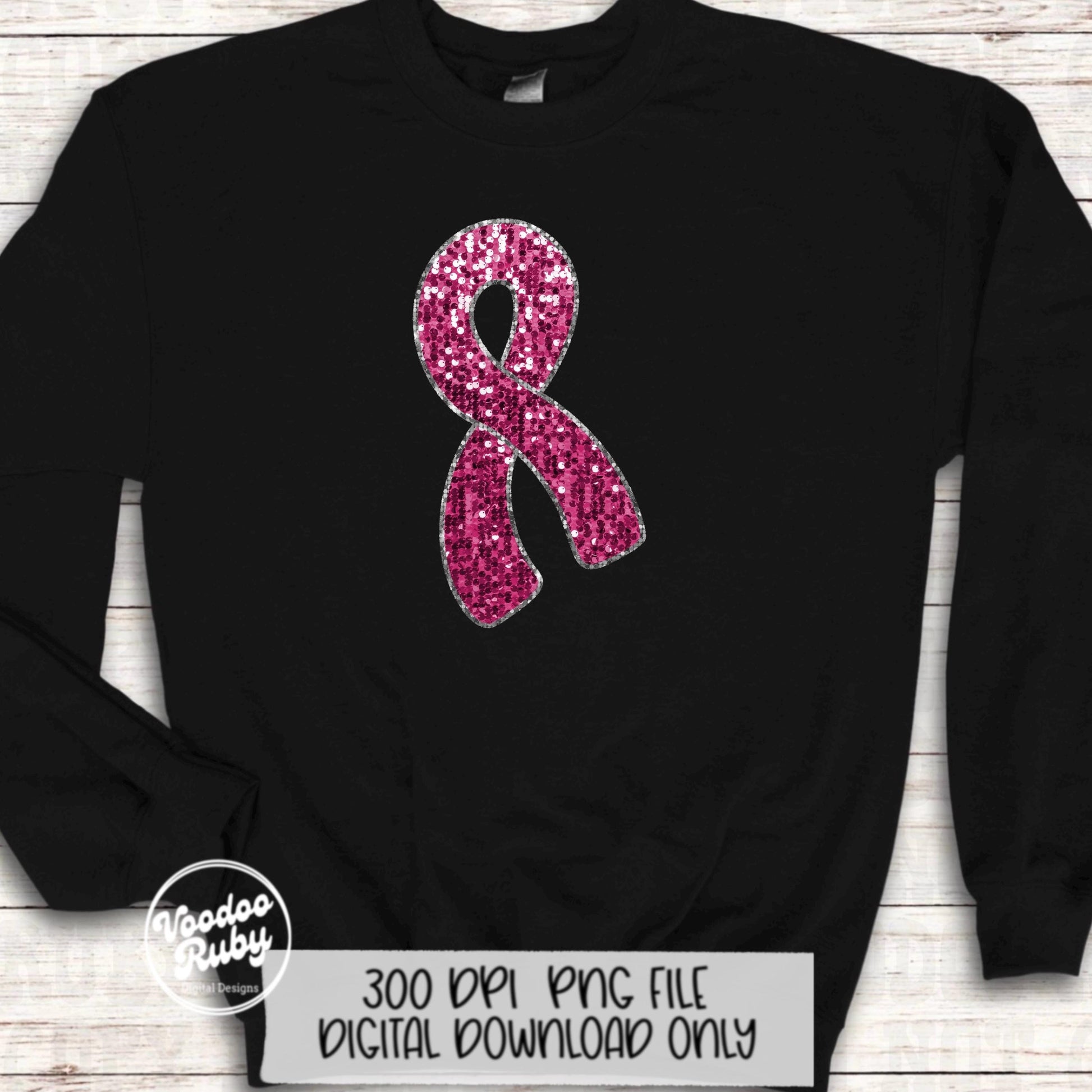 Sequin Pink Ribbon PNG Design Sublimation Hand Drawn Digital Download Faux Sequins Pink October DTF Printable Pink Awareness png Clip Art