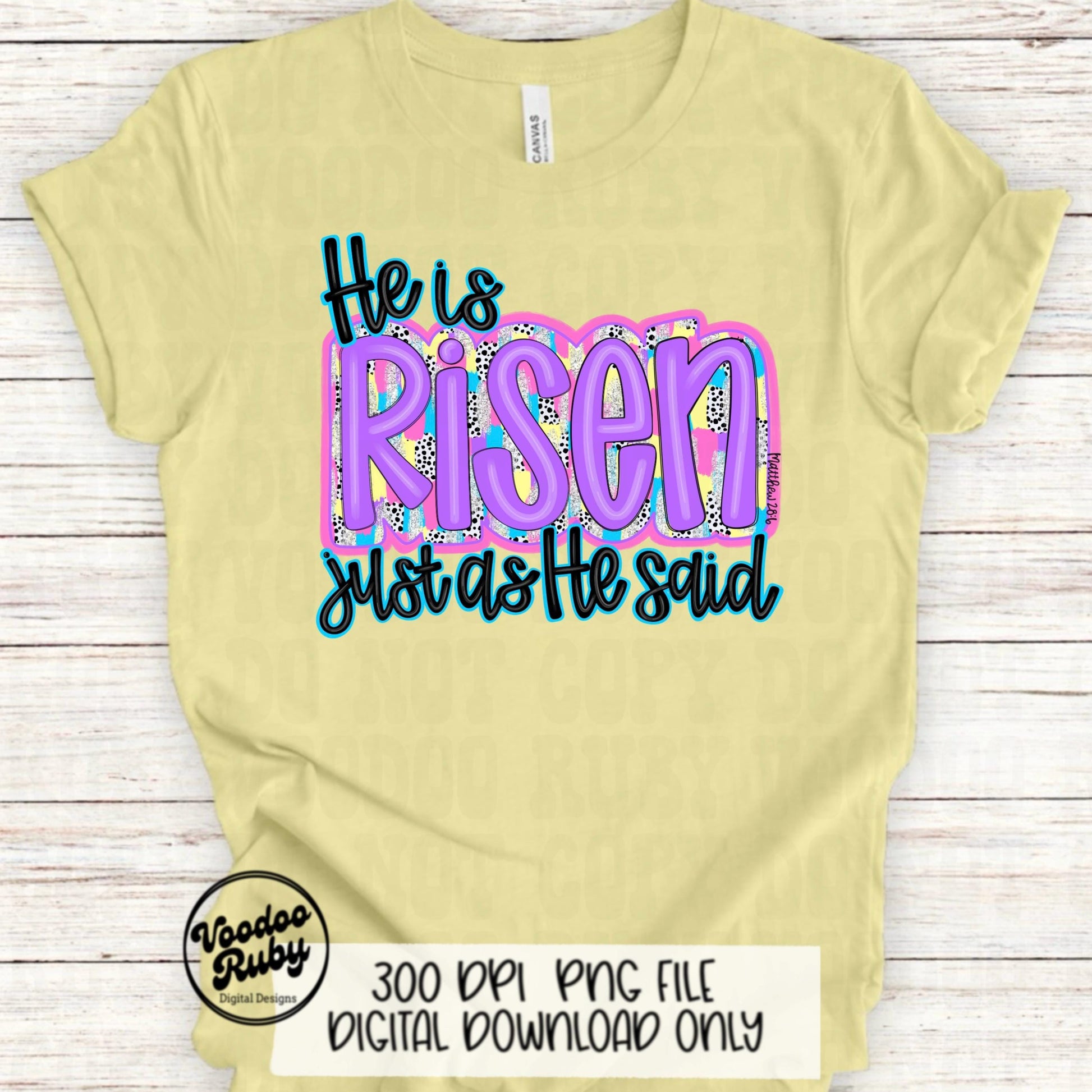 He Is Risen Easter PNG Design, Christian Hand Drawn Digital Download, Pink Bible Verse Jesus Sublimation Design, Brushstroke DTF Printable