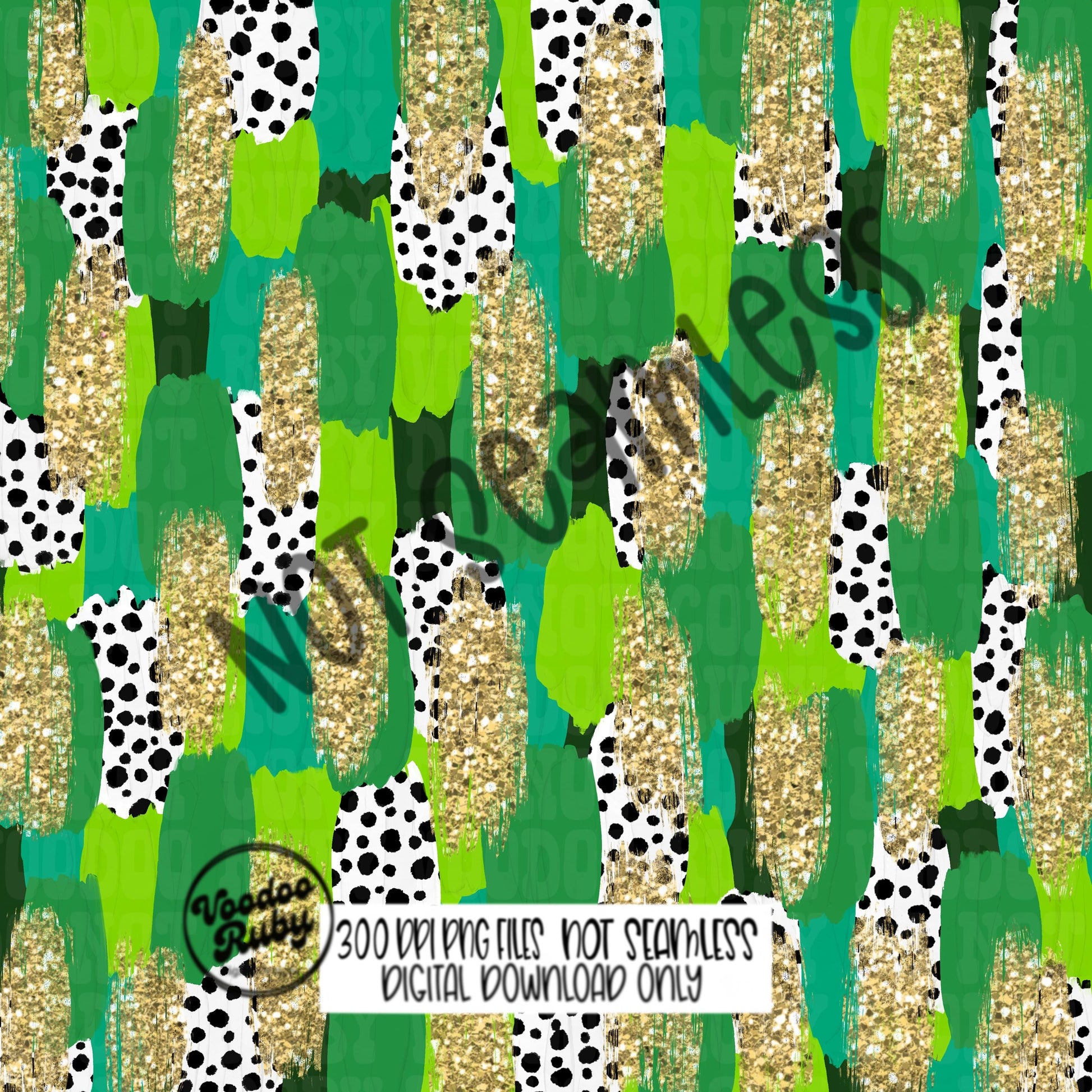 St. Patrick’s Day Brushstroke Background PNG Sublimation Digital Paper Hand Drawn Digital Download Gold Glitter Green Brush Strokes Paint