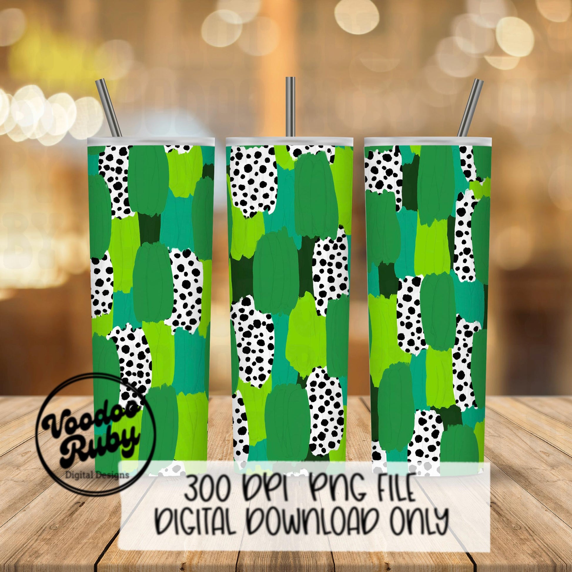 St. Patrick’s Day Brushstroke Background PNG Sublimation Digital Paper Hand Drawn Digital Download Dalmatian Dots Green Brush Strokes Paint