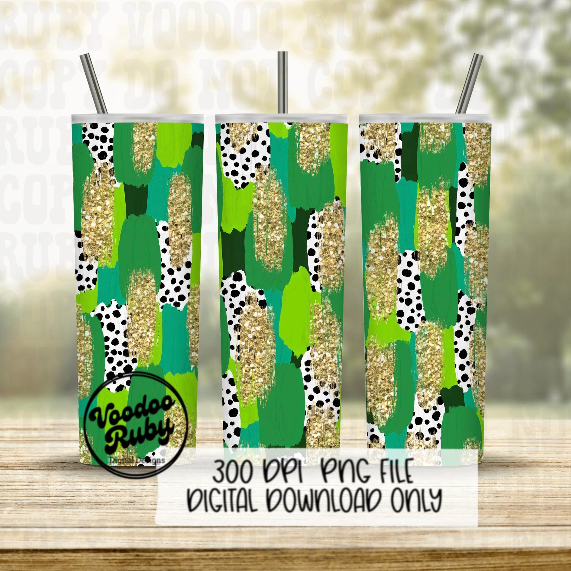 St. Patrick’s Day Brushstroke Background PNG Sublimation Digital Paper Hand Drawn Digital Download Gold Glitter Green Brush Strokes Paint
