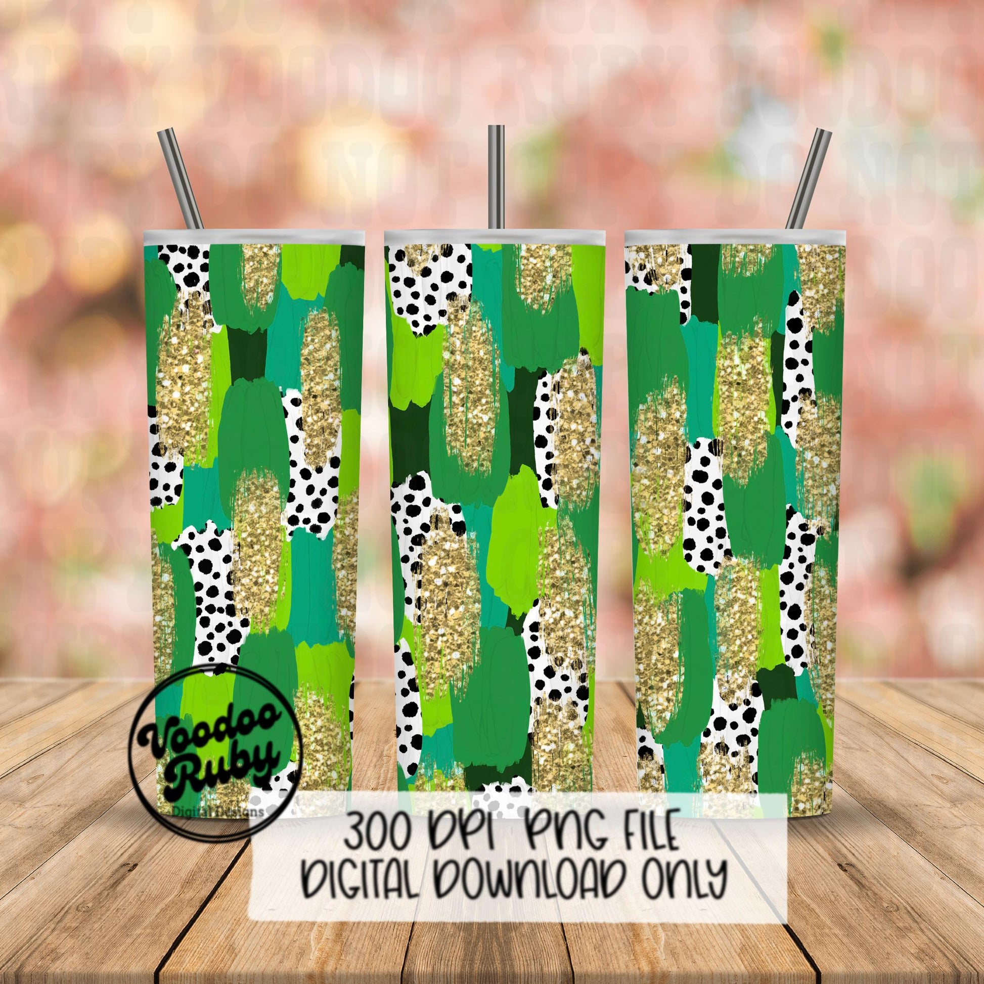 St. Patrick’s Day Brushstroke Background PNG Sublimation Digital Paper Hand Drawn Digital Download Gold Glitter Green Brush Strokes Paint