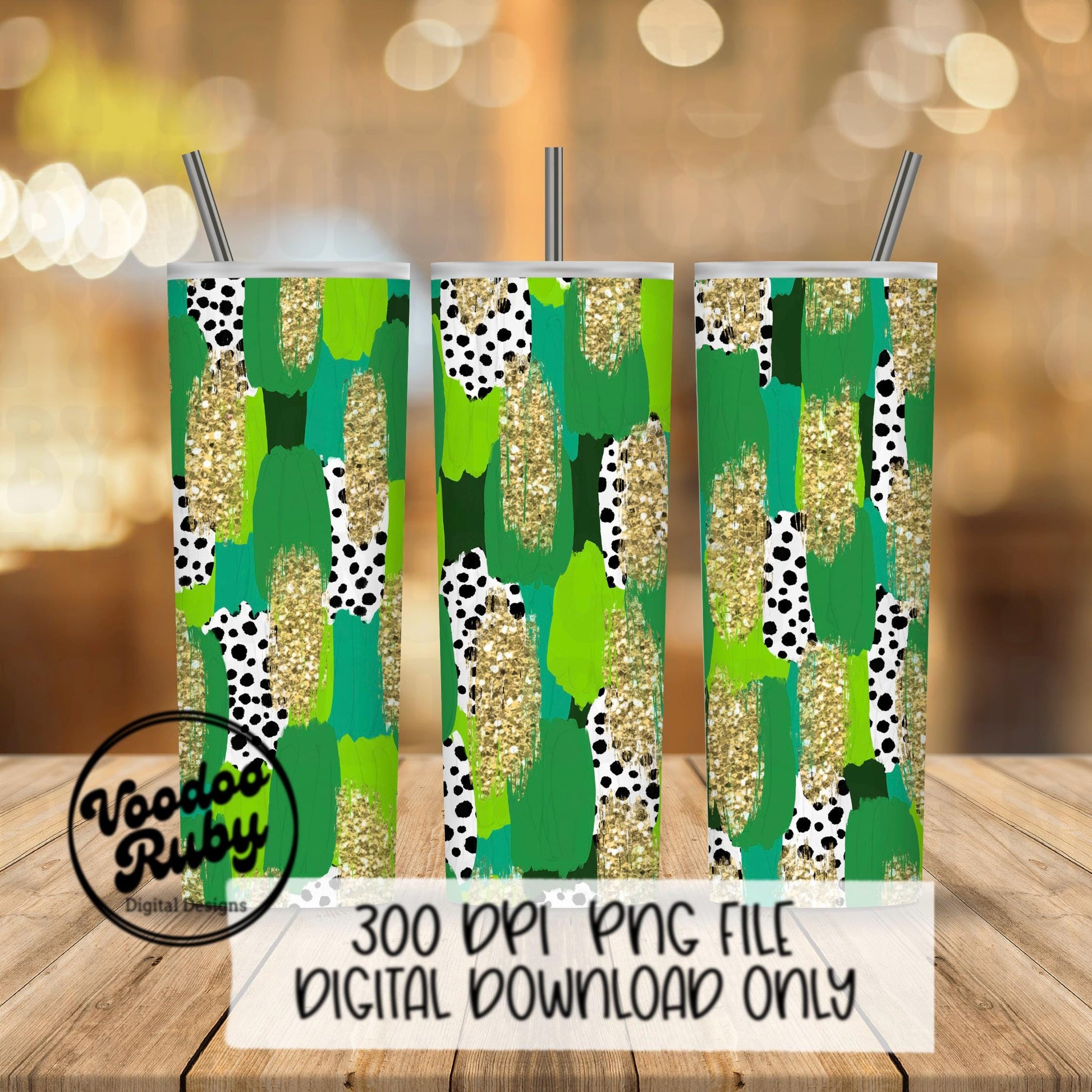 St. Patrick’s Day Brushstroke Background PNG Sublimation Digital Paper Hand Drawn Digital Download Gold Glitter Green Brush Strokes Paint