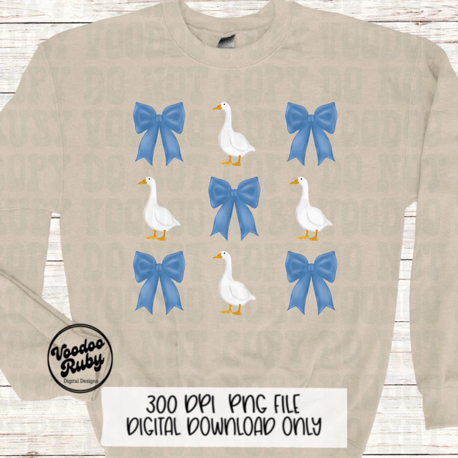 Blue Goose Coquette PNG: Vintage Kitchen Clip Art (Digital Download)