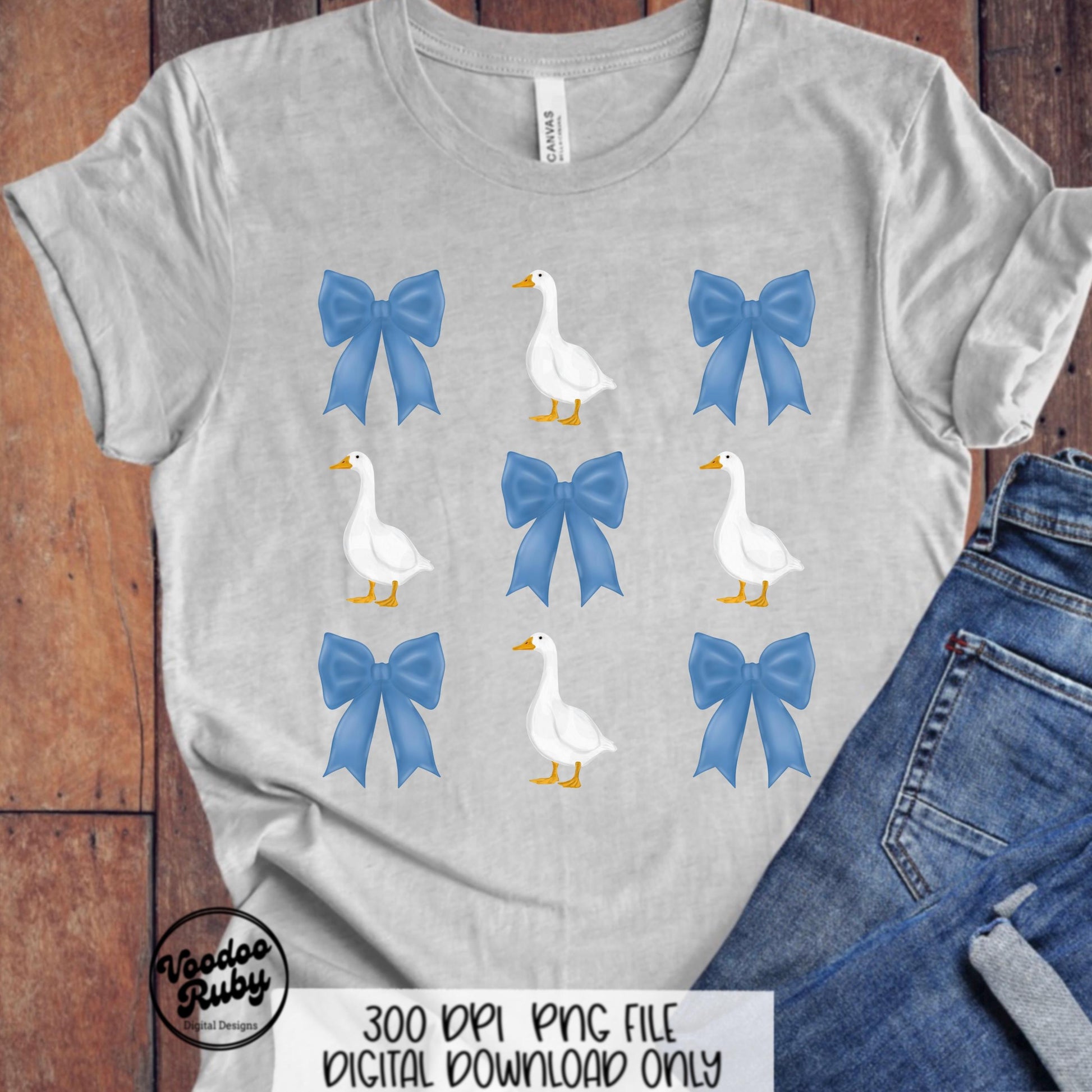 Blue Goose Coquette PNG: Vintage Kitchen Clip Art (Digital Download)