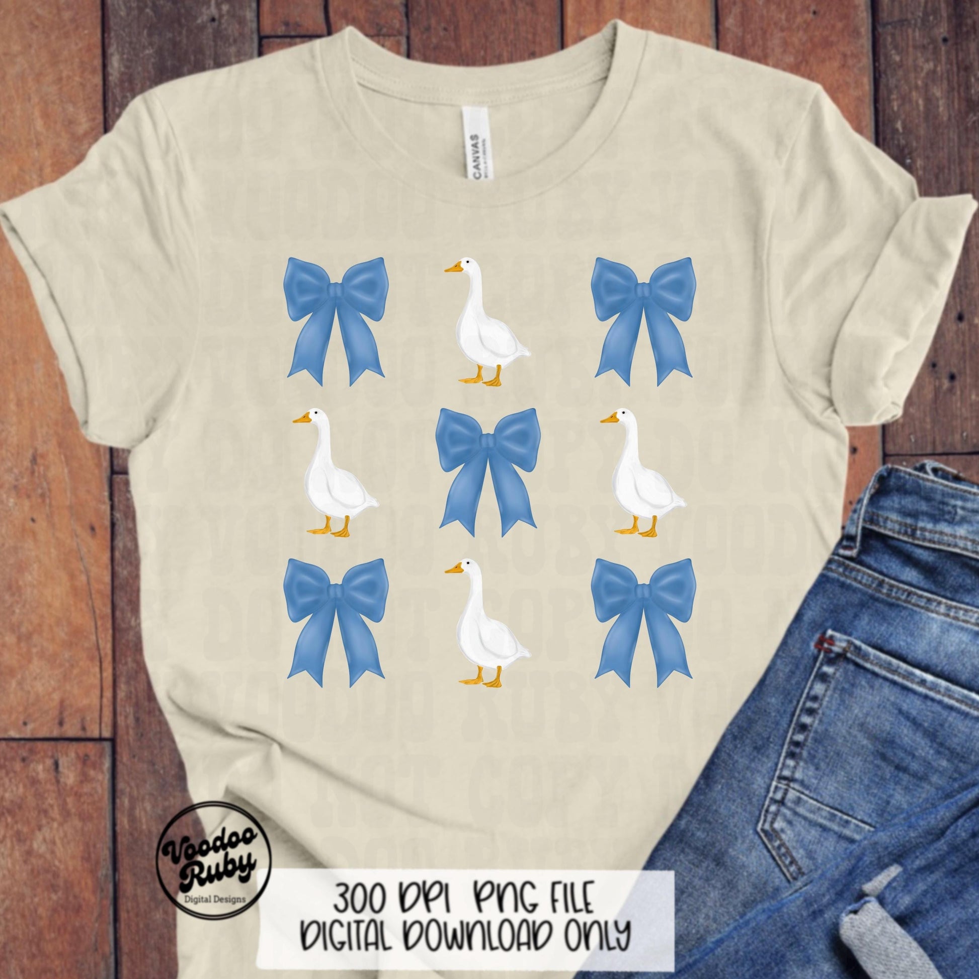 Blue Goose Coquette PNG: Vintage Kitchen Clip Art (Digital Download)