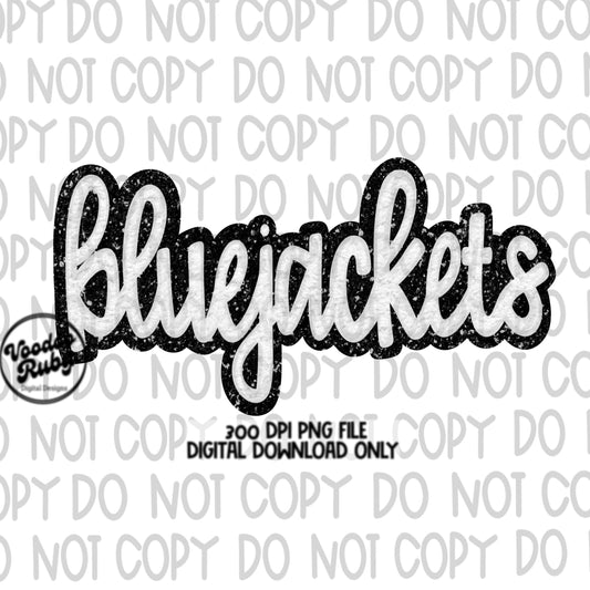 Bluejackets PNG Design: Hand Drawn Sublimation (Digital Download)