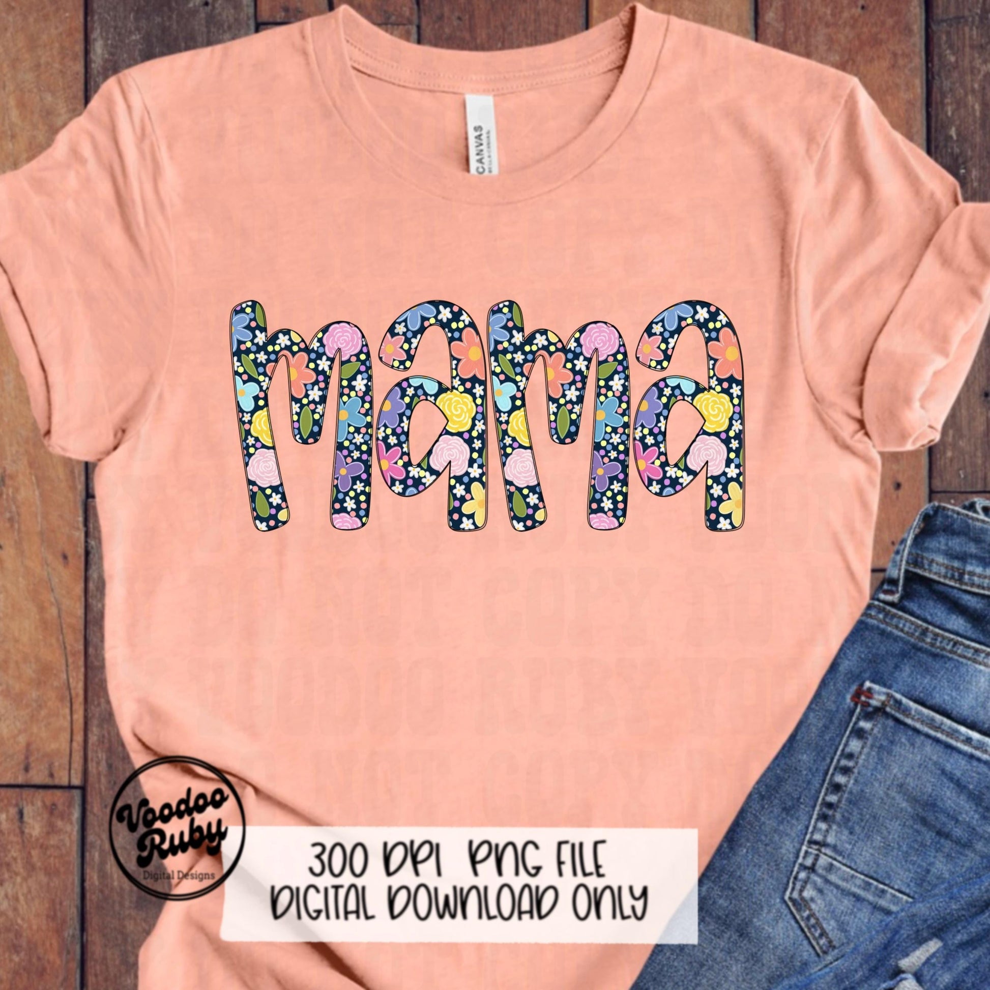 Flower Doodle Letters PNG Alphabet Bundle: Hand Drawn Clip Art (Digital Download