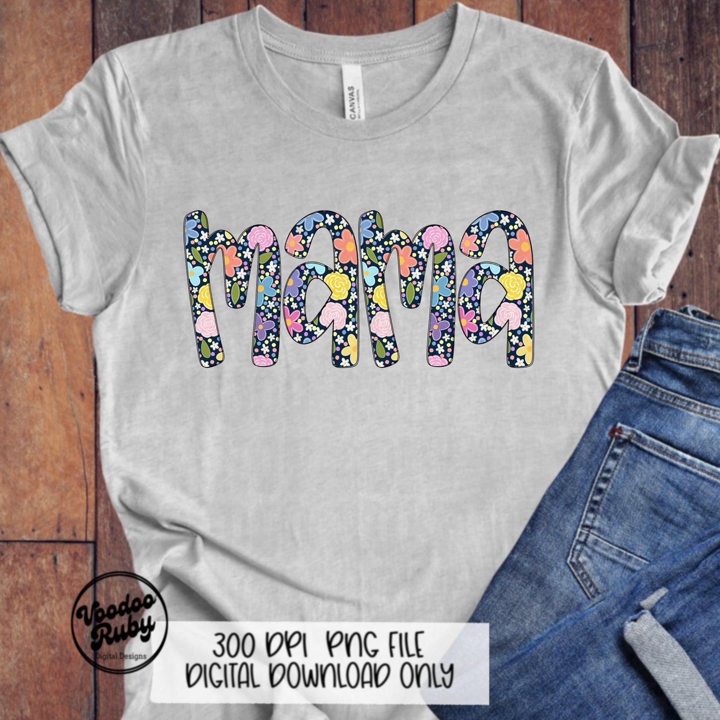 Flower Doodle Letters PNG Alphabet Bundle: Hand Drawn Clip Art (Digital Download